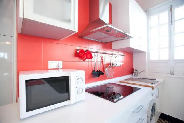 Kitchen or kitchenette in Apartamentos Calle Rosario