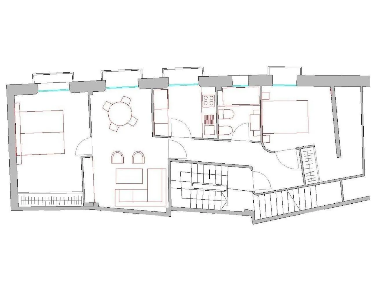 Floor plan in Apartamentos Calle Rosario
