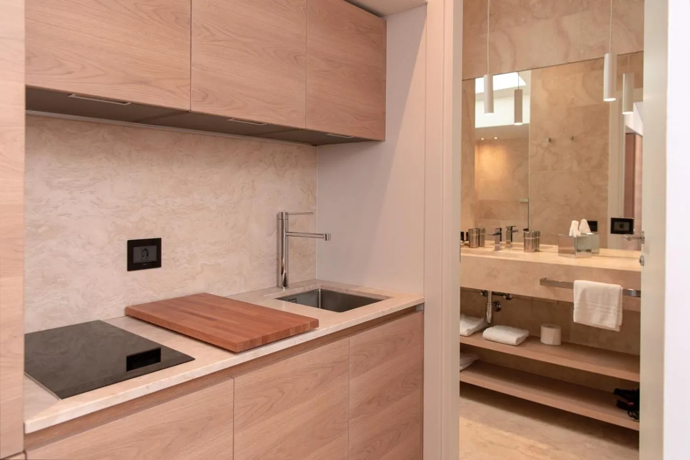 Kitchen or kitchenette in Hotel Gabbani