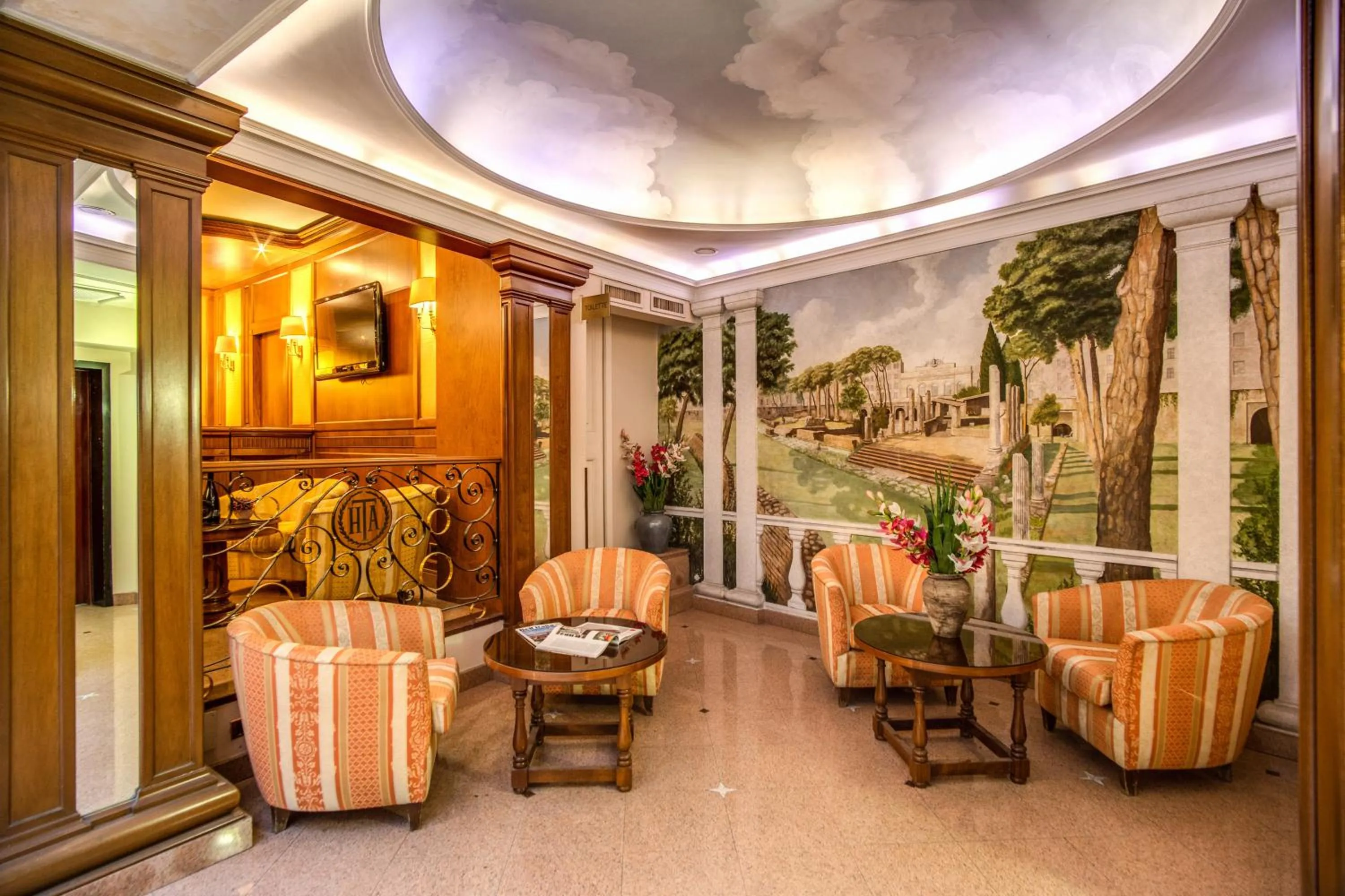 Seating area in Hotel Della Torre Argentina