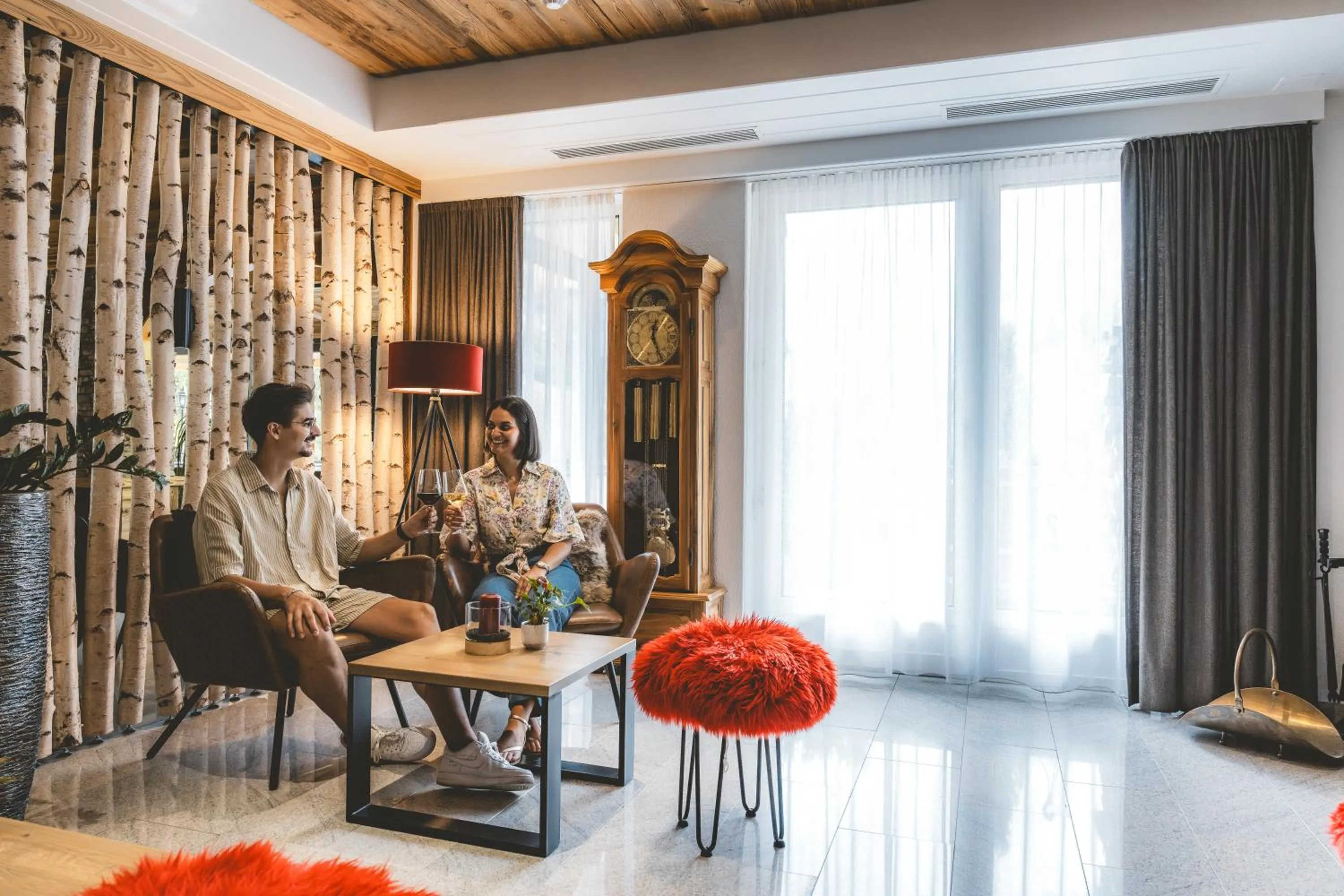 Lobby or reception in Hotel Alfa Superieur - Leukerbad-Therme