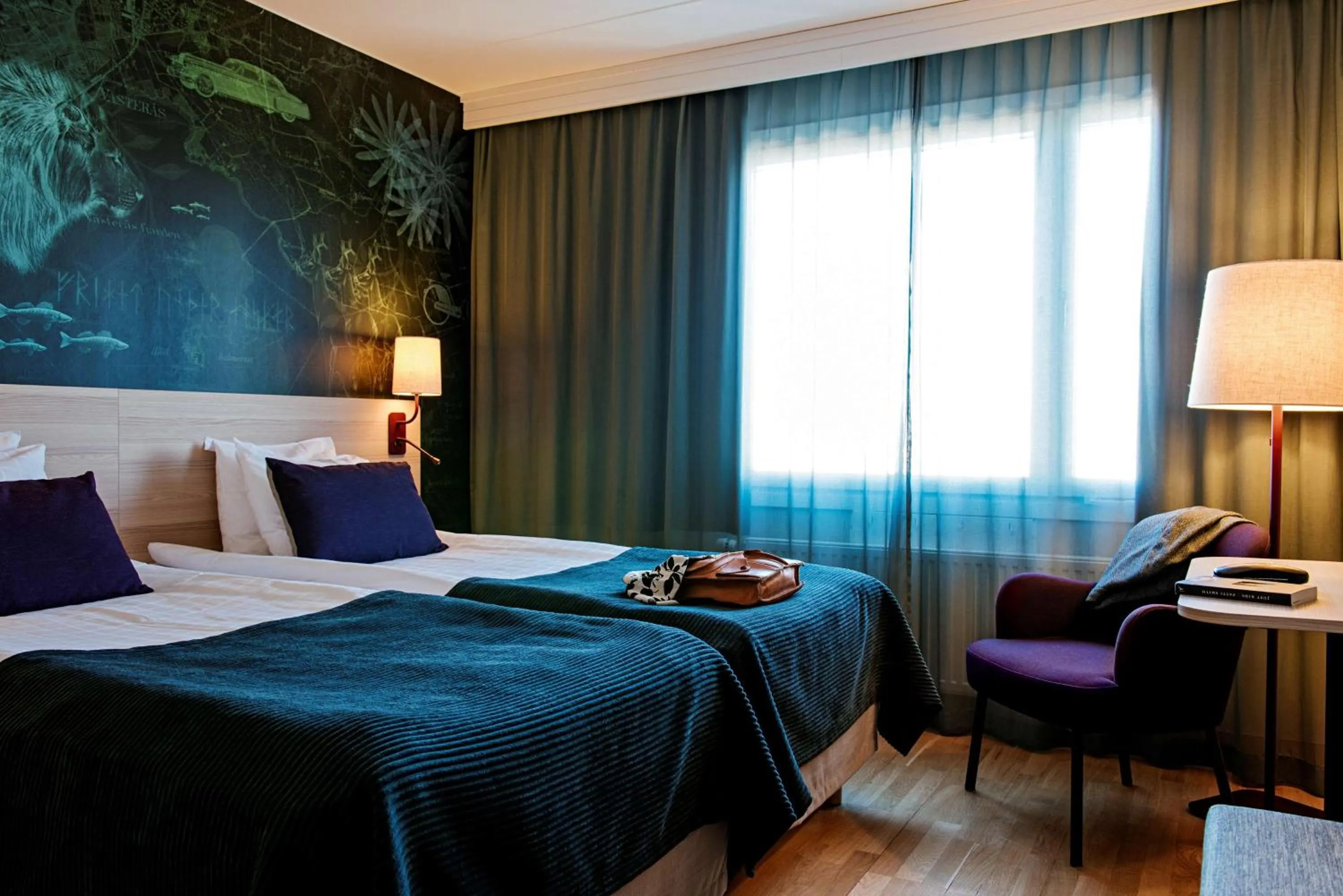 Bedroom, Bed in Scandic Västerås