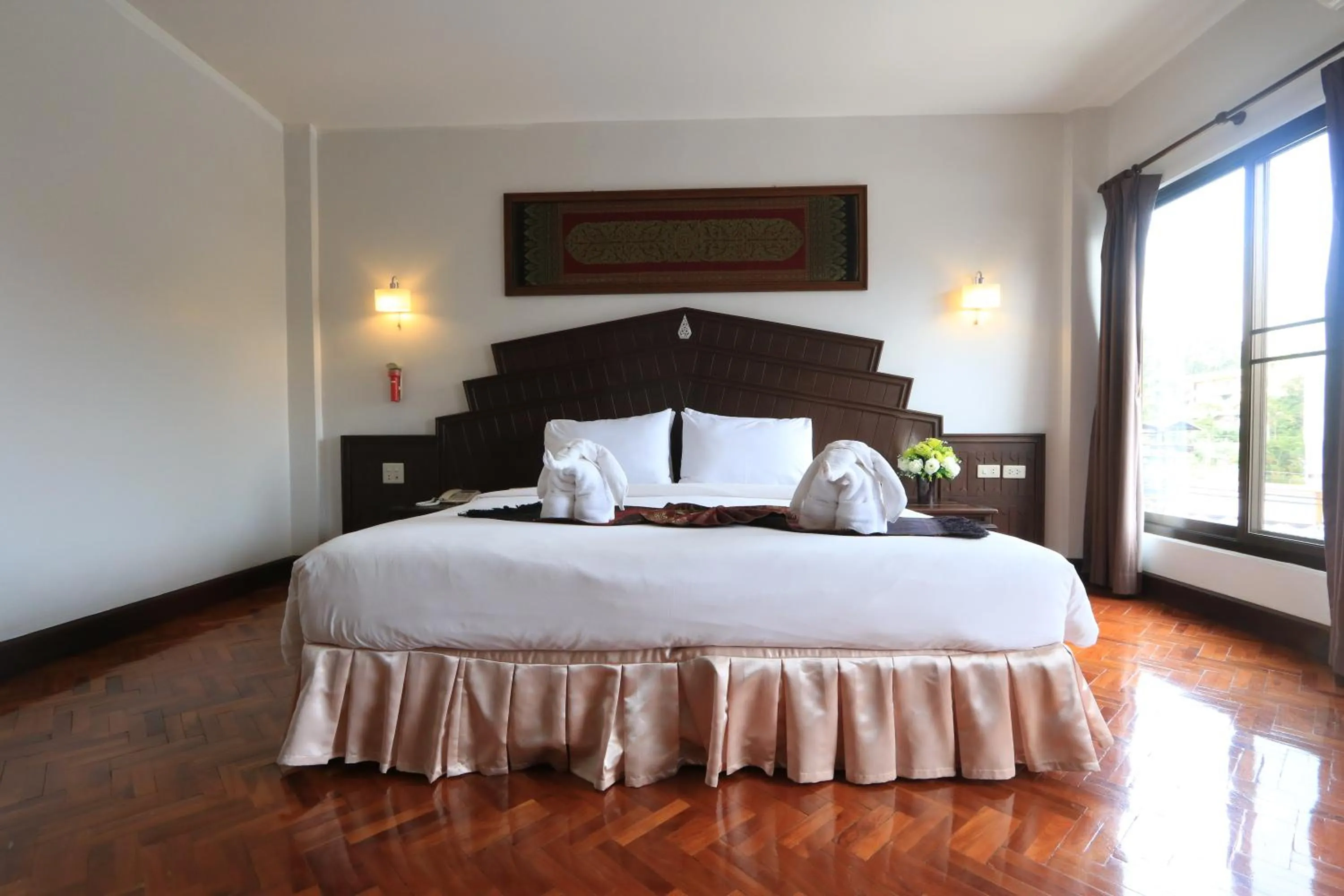Bed in Baiyoke Chalet Hotel
