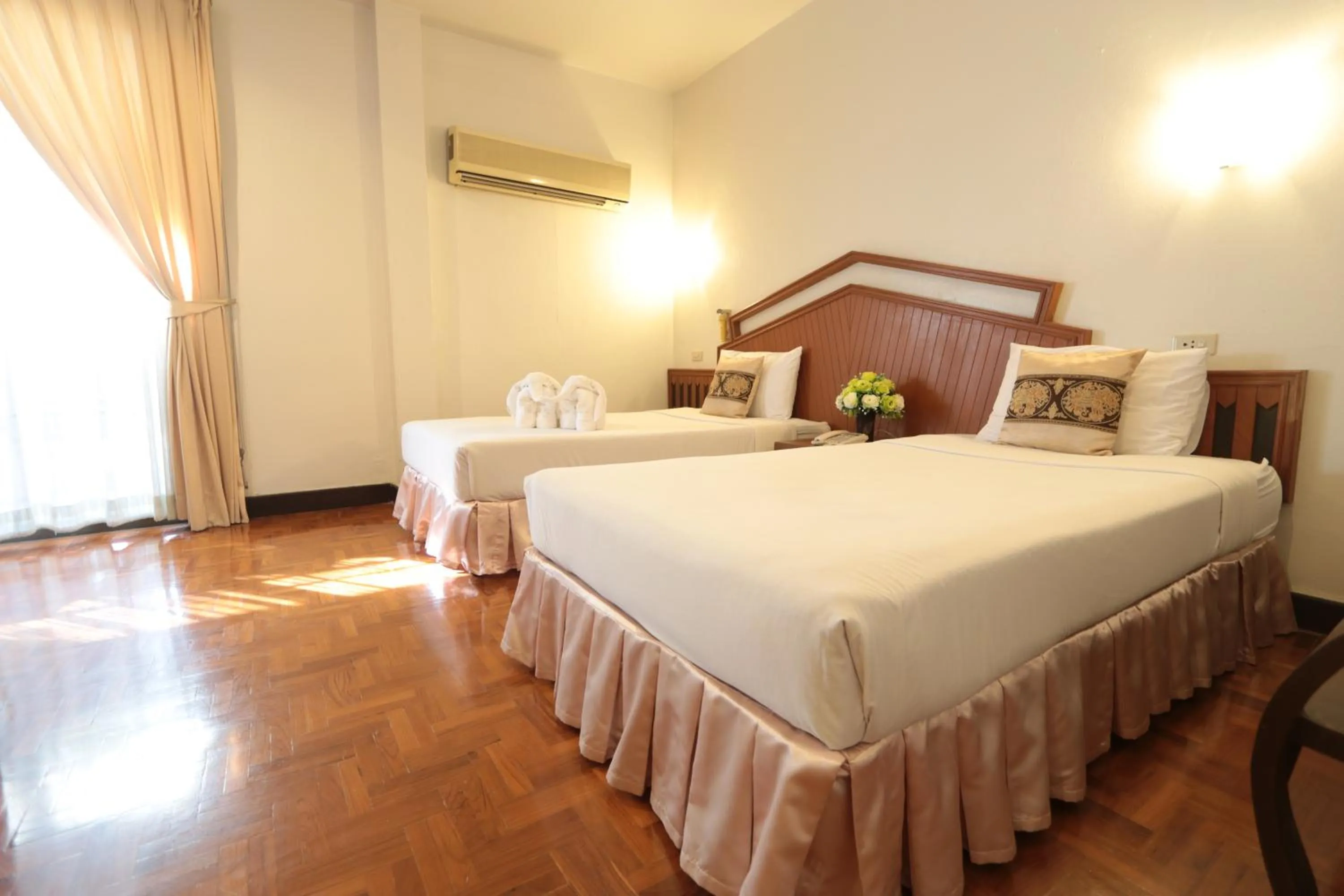 Bed in Baiyoke Chalet Hotel