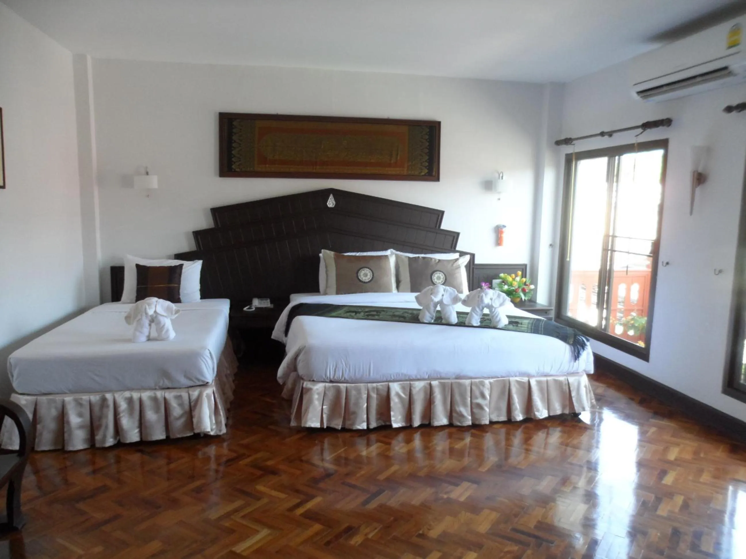 Bed in Baiyoke Chalet Hotel
