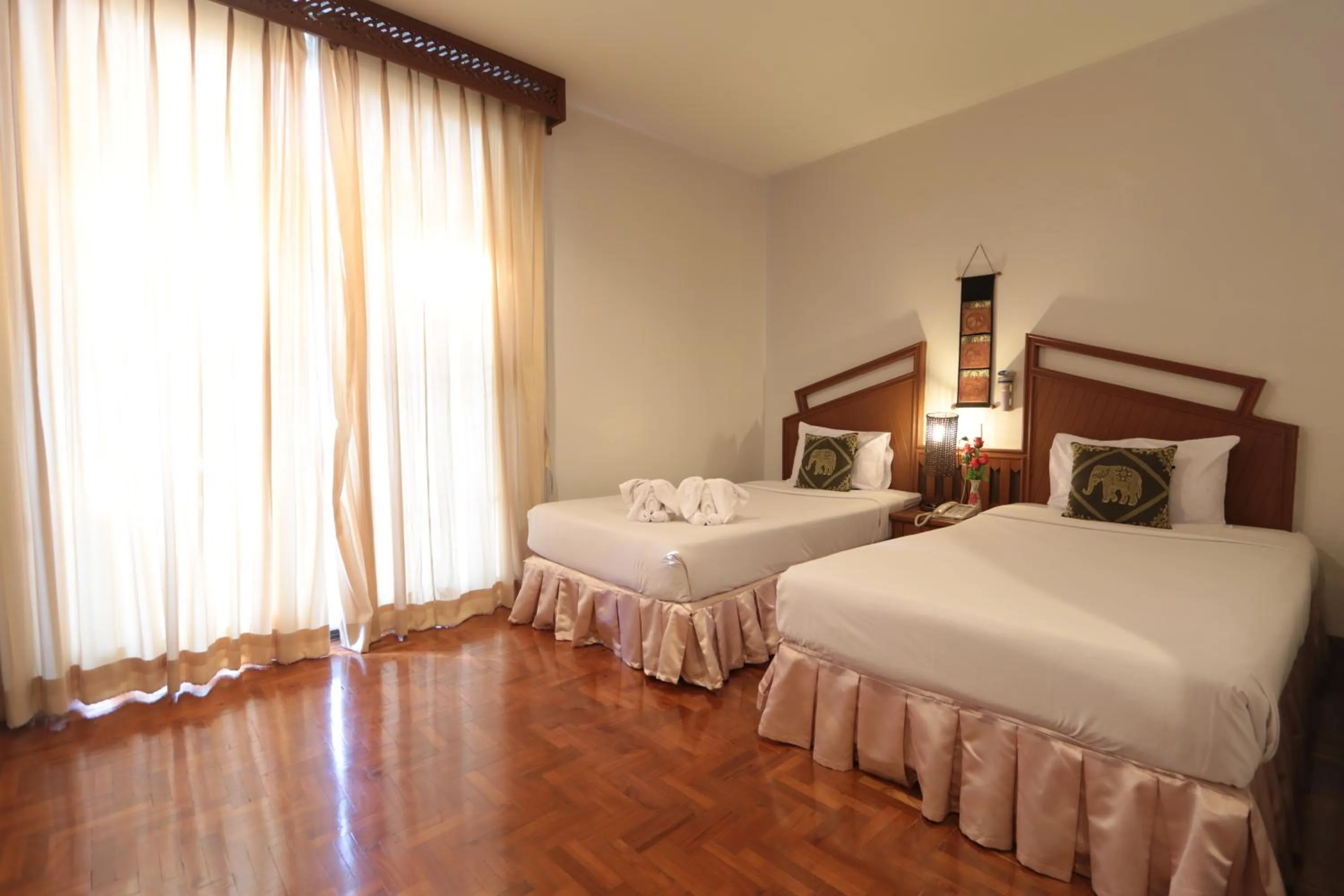 Bed in Baiyoke Chalet Hotel