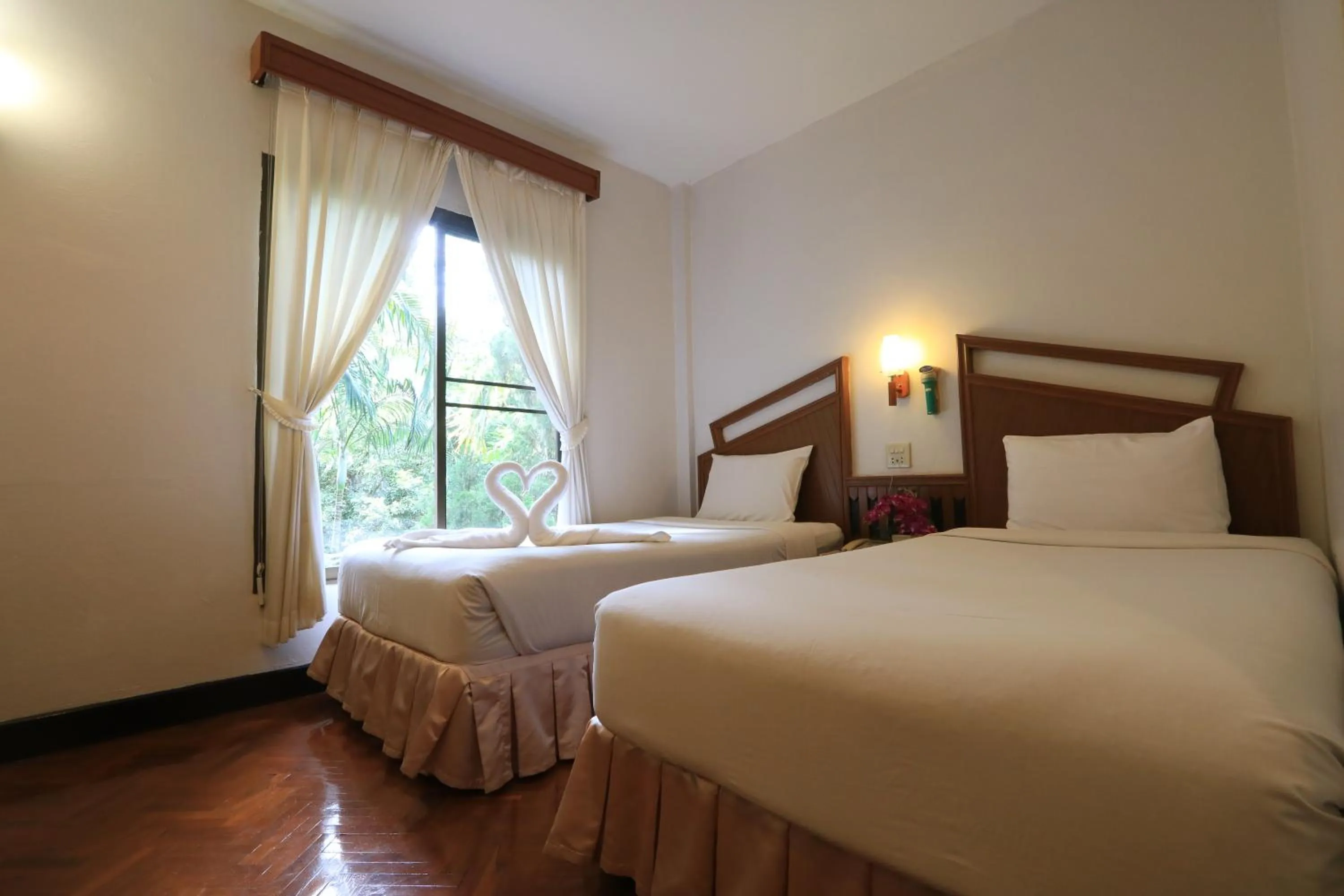 Bed in Baiyoke Chalet Hotel
