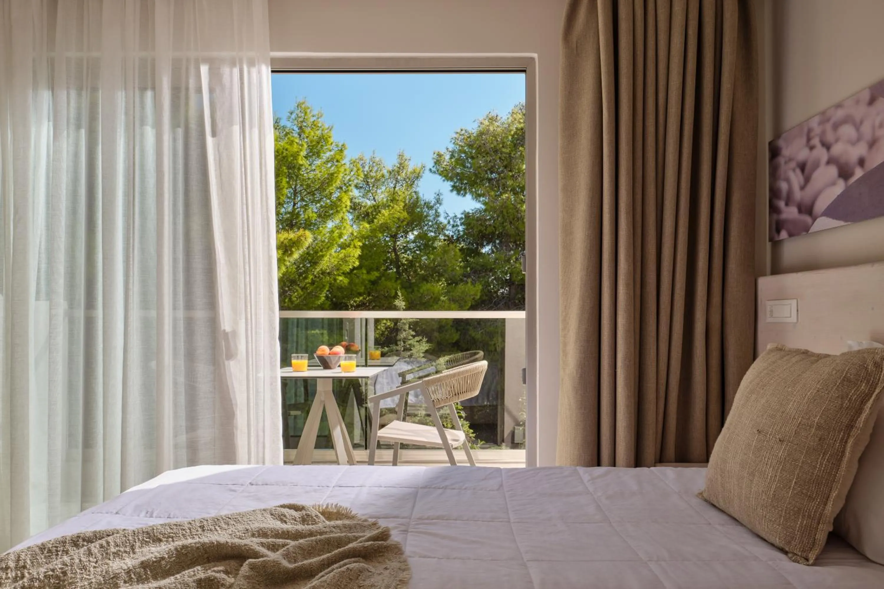 Balcony/Terrace, Bed in Ionian Hill Hotel