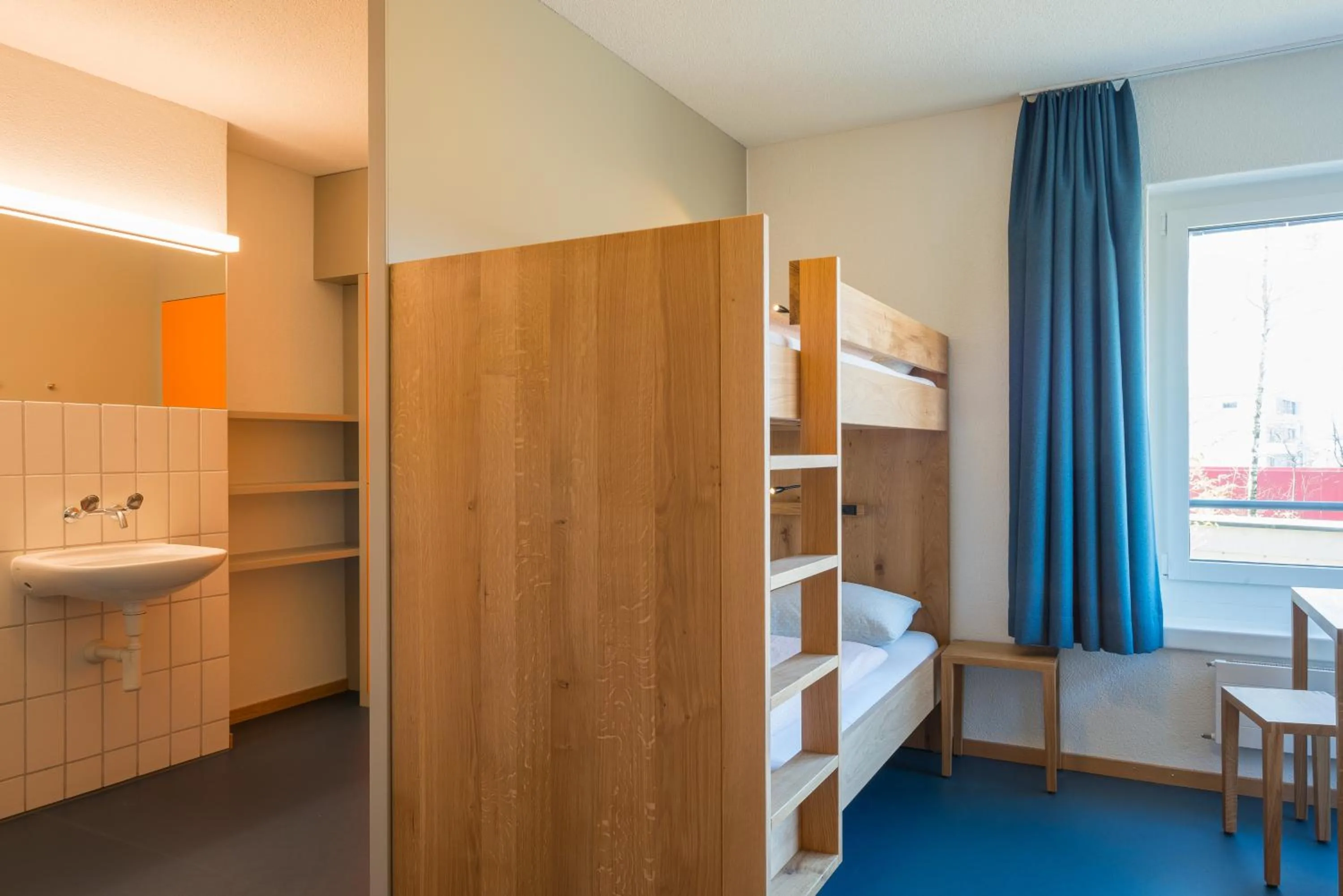 Decorative detail, Bed in Zug Youth Hostel