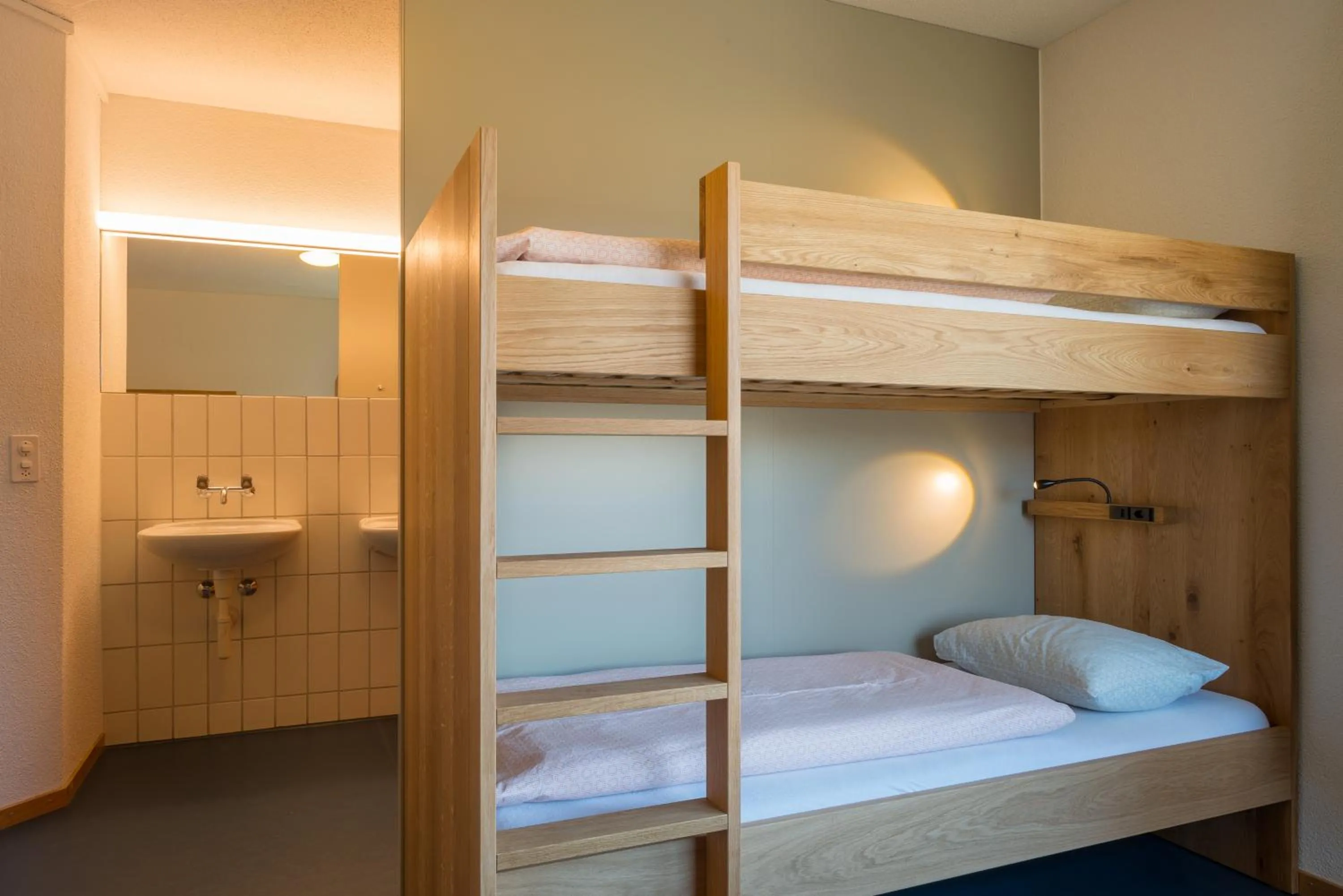 Decorative detail, Bed in Zug Youth Hostel