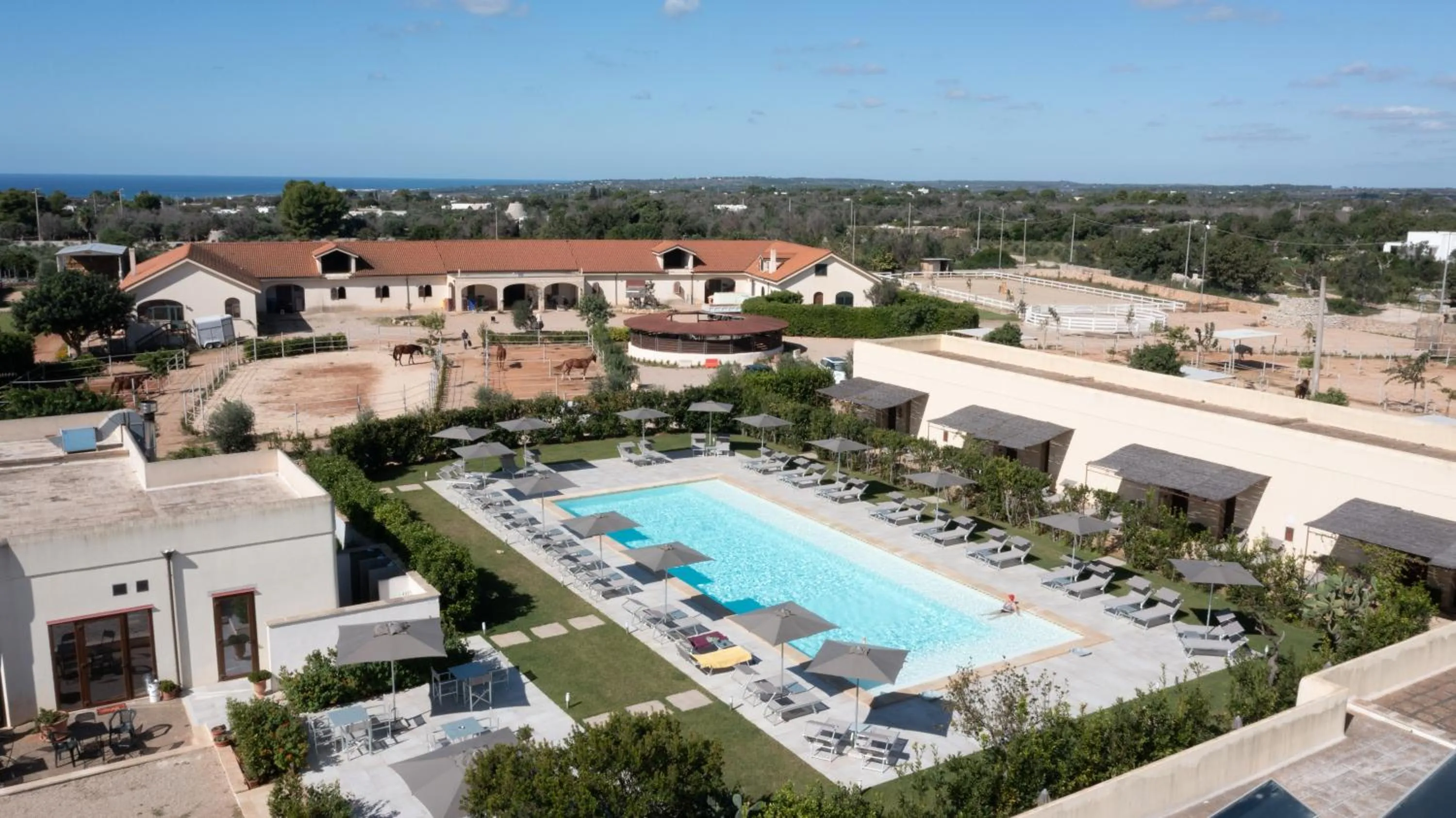 Swimming pool in Delle Rose, Hotel & Horse Riding