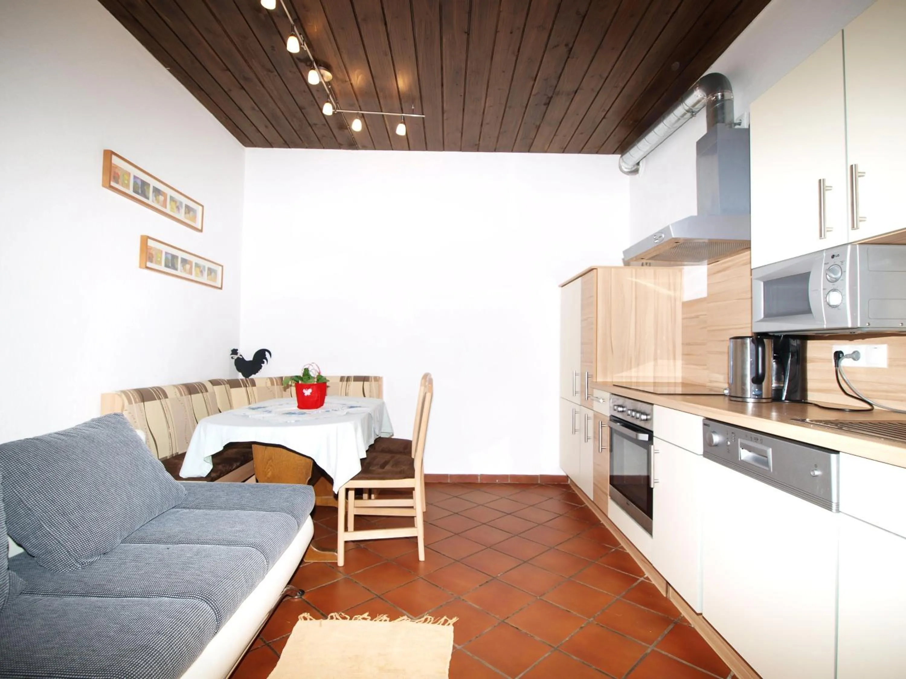 Kitchen or kitchenette in Ferienwohnung Mondial