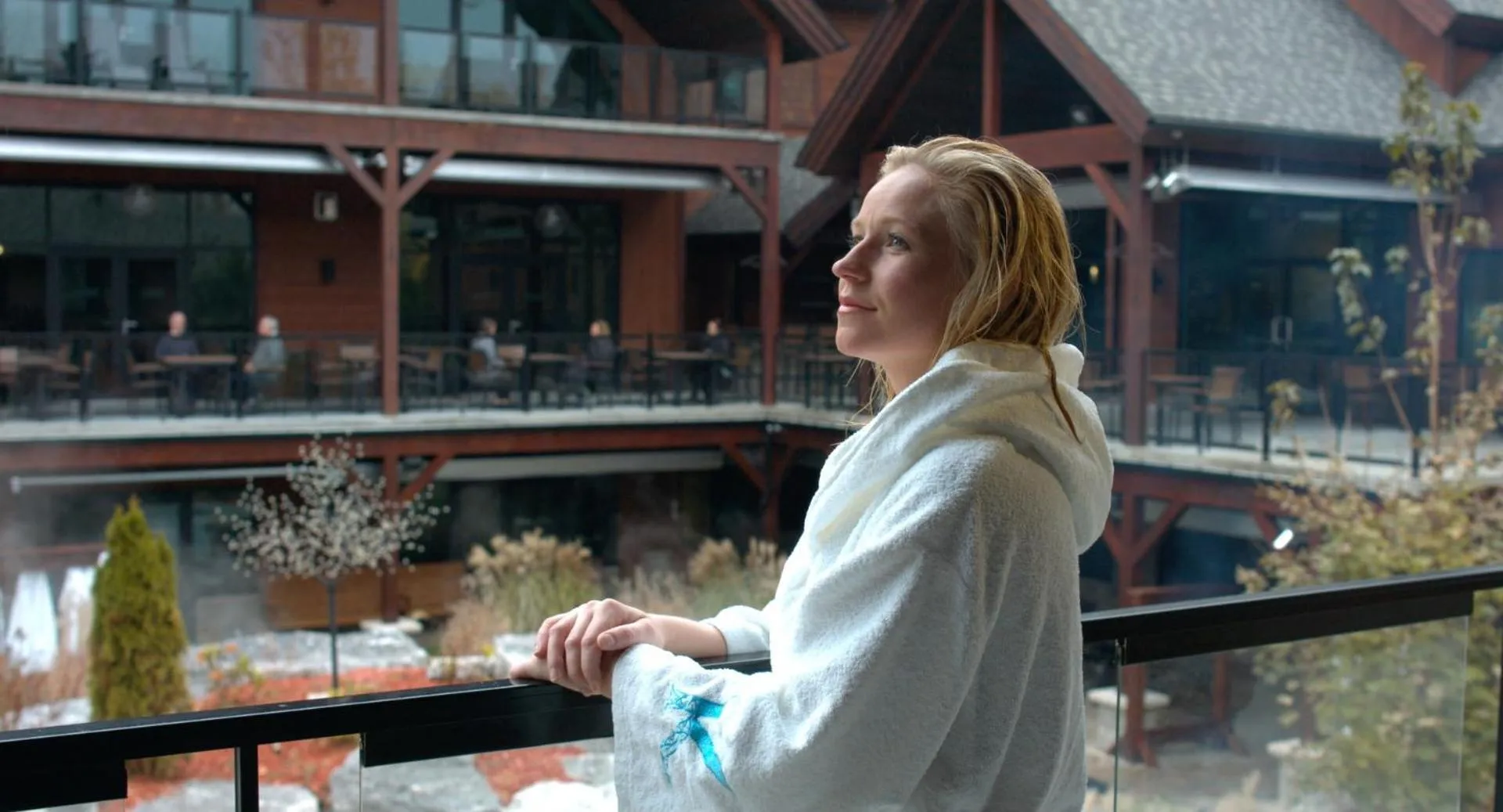 Balcony/Terrace in Kinipi Spa Nordique & Hebergement