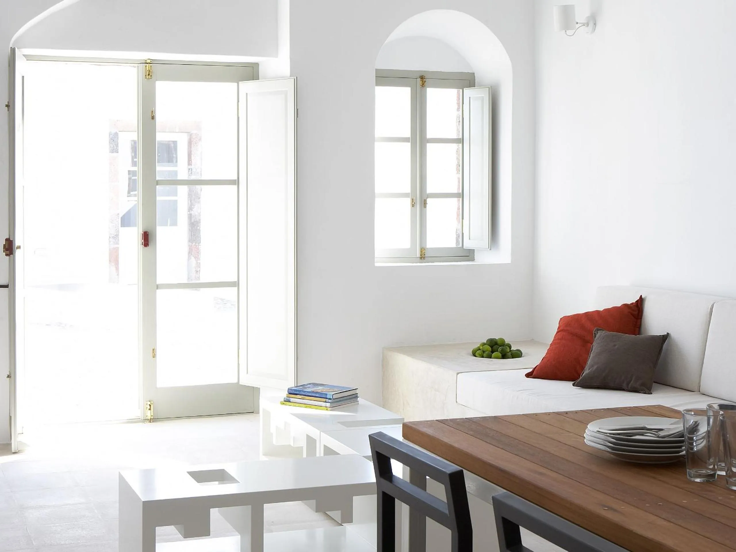 Living room in Villa Fabrica Santorini