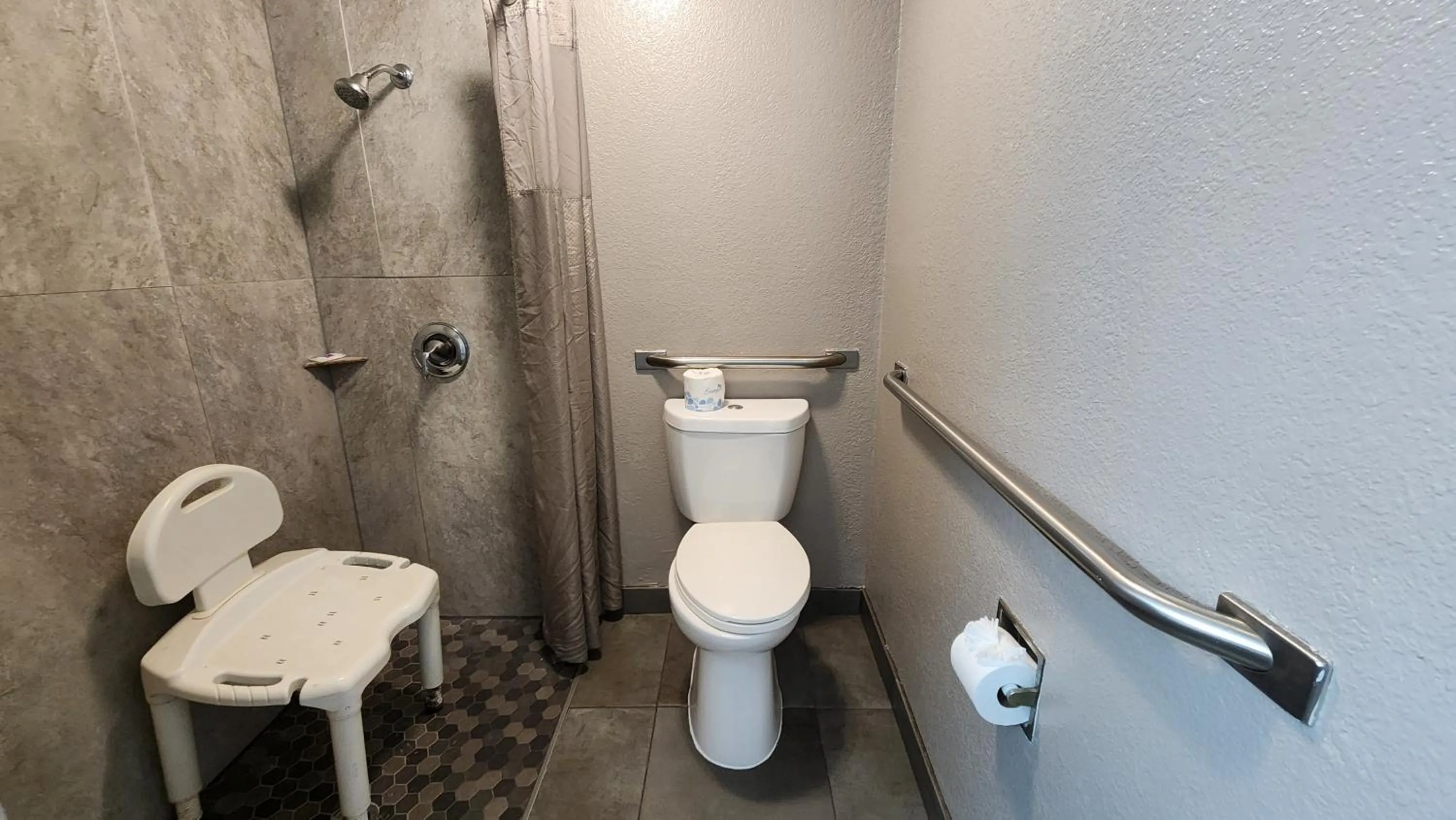 Shower in Motel 6-Conroe, TX