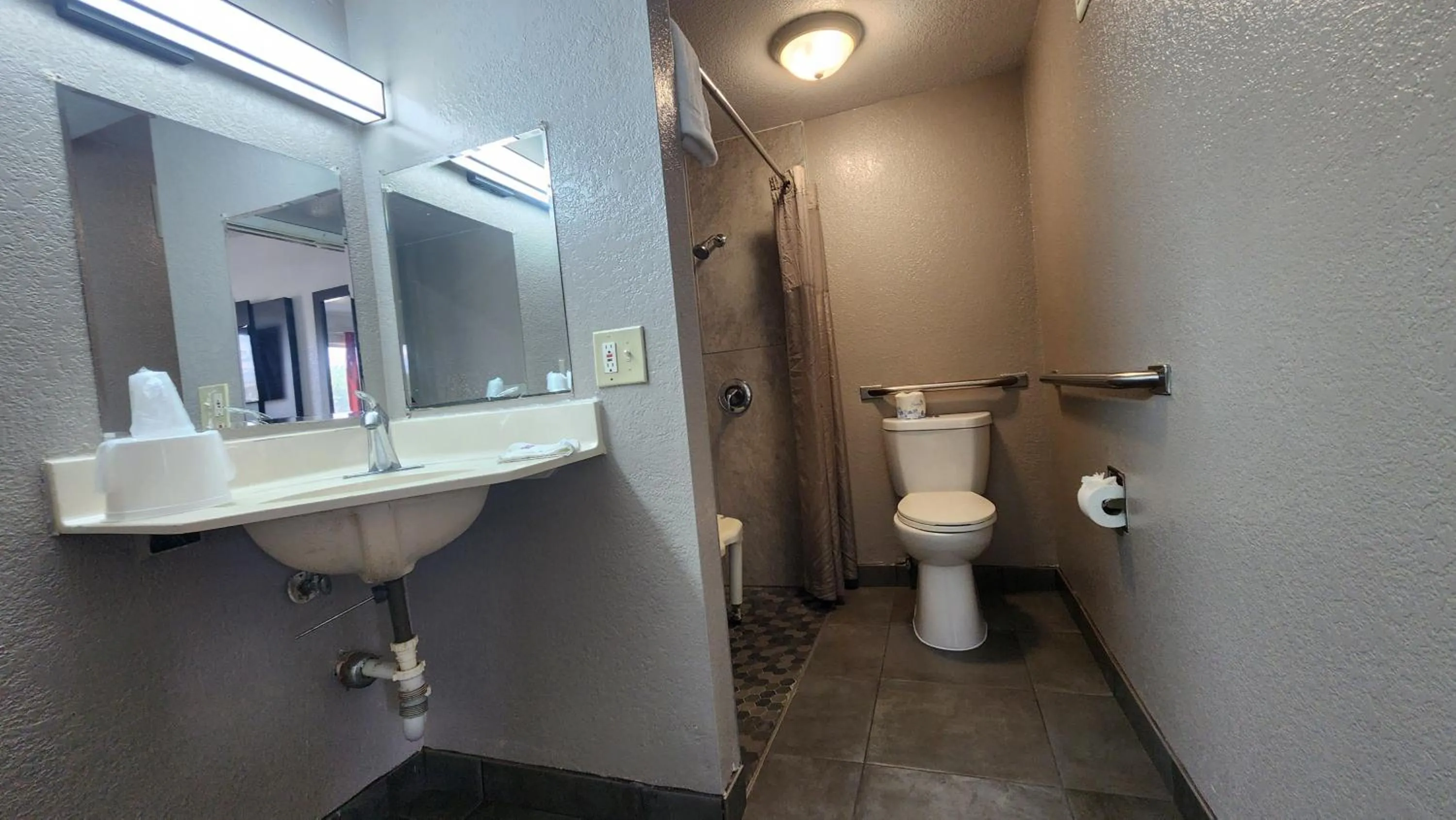 Shower in Motel 6-Conroe, TX