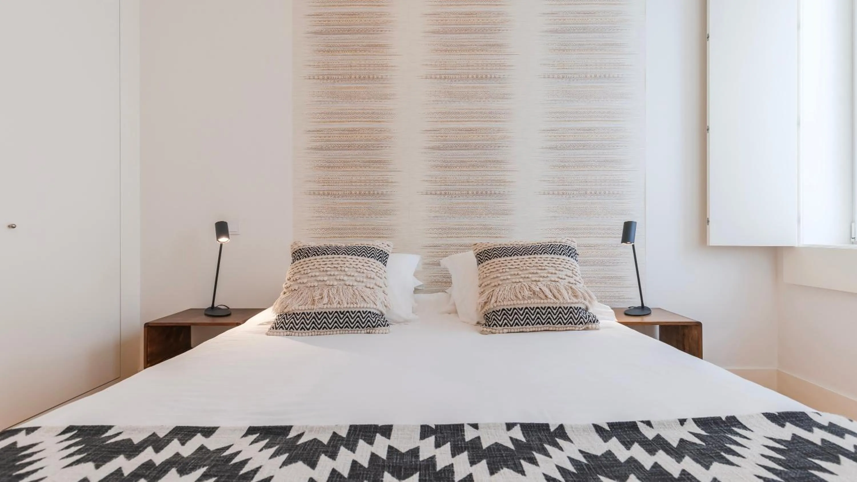 Bedroom, Bed in Downtown by the River Apartment by LovelyStay