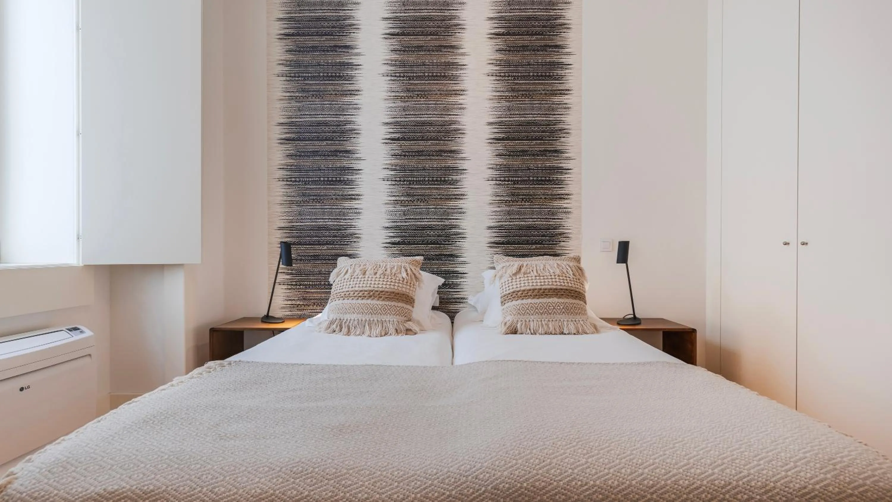 Bedroom, Bed in Downtown by the River Apartment by LovelyStay