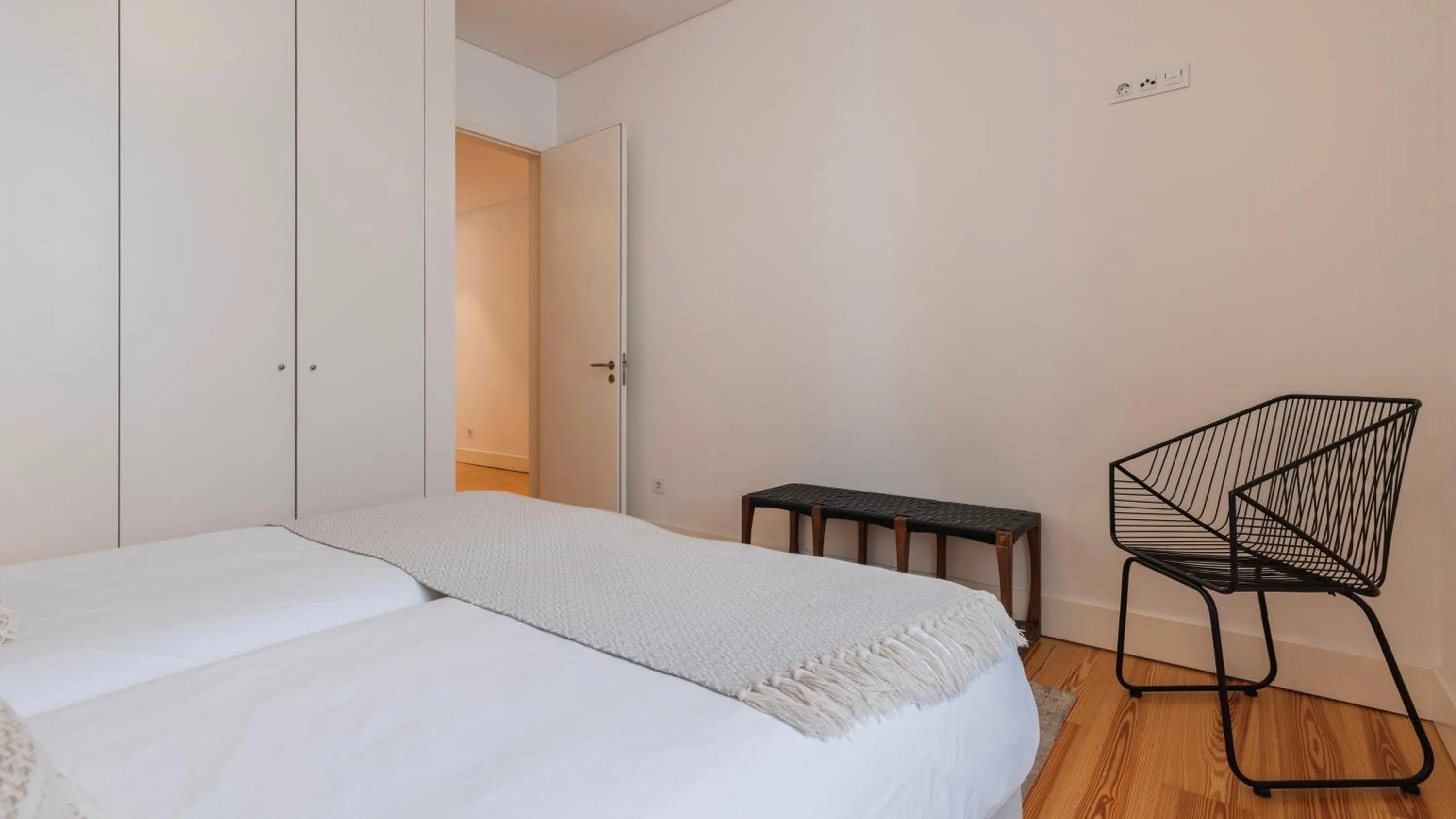 Bedroom, Bed in Downtown by the River Apartment by LovelyStay