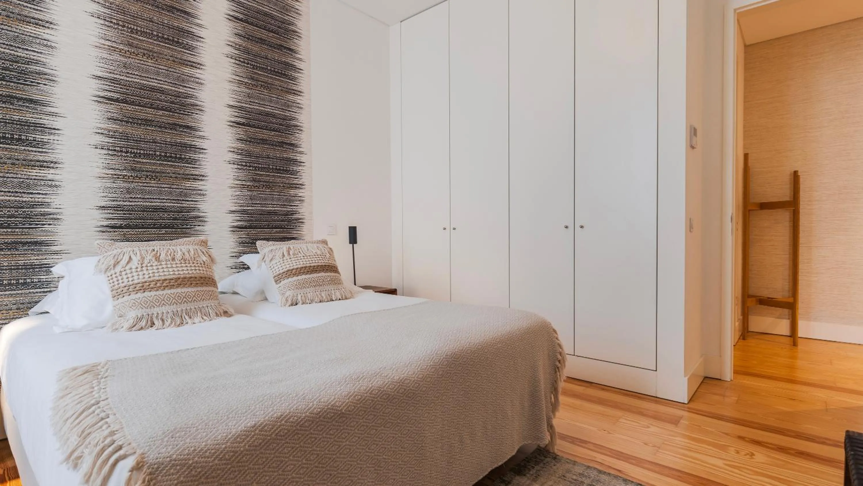 Bedroom, Bed in Downtown by the River Apartment by LovelyStay