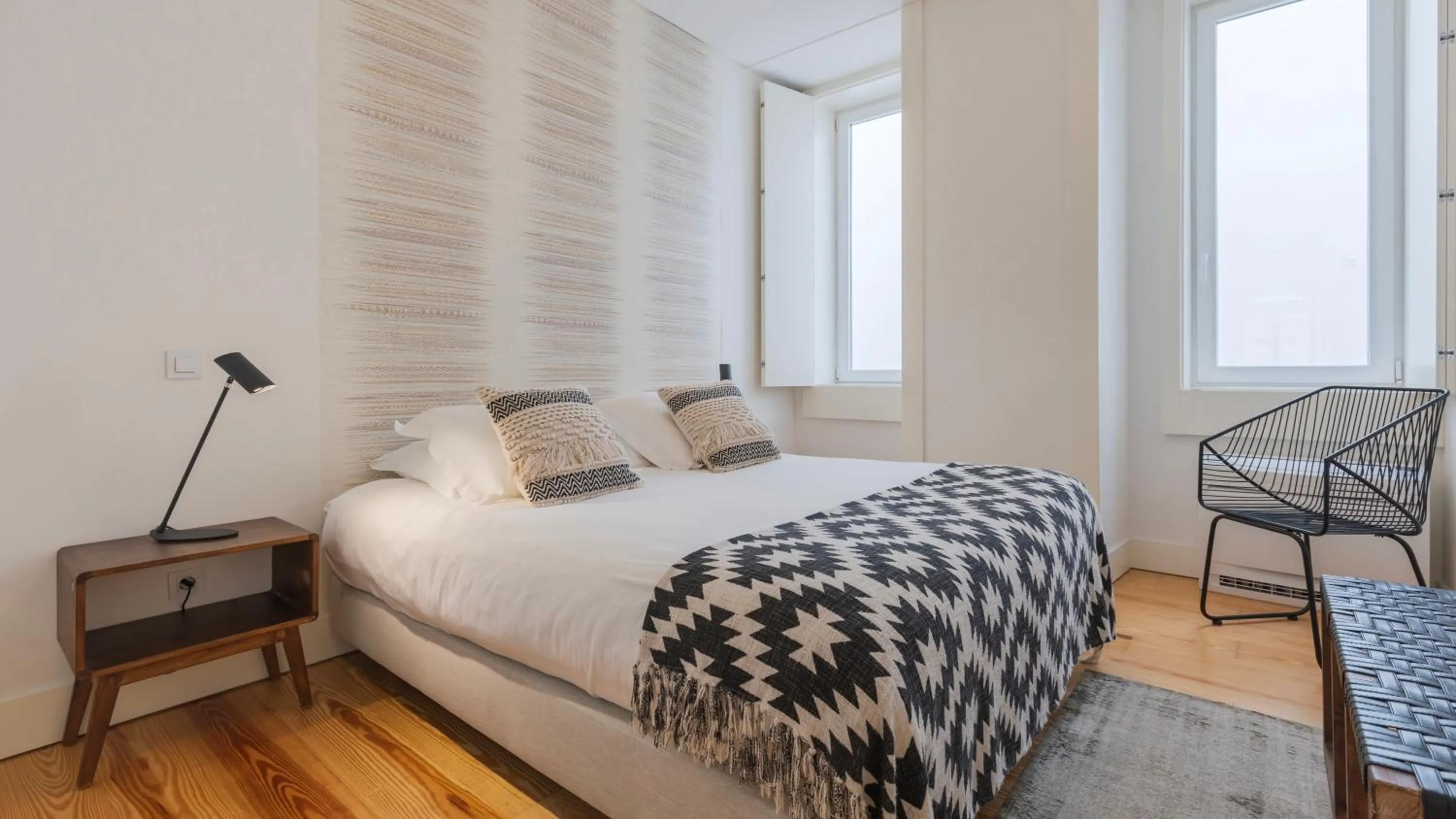 Bedroom, Bed in Downtown by the River Apartment by LovelyStay
