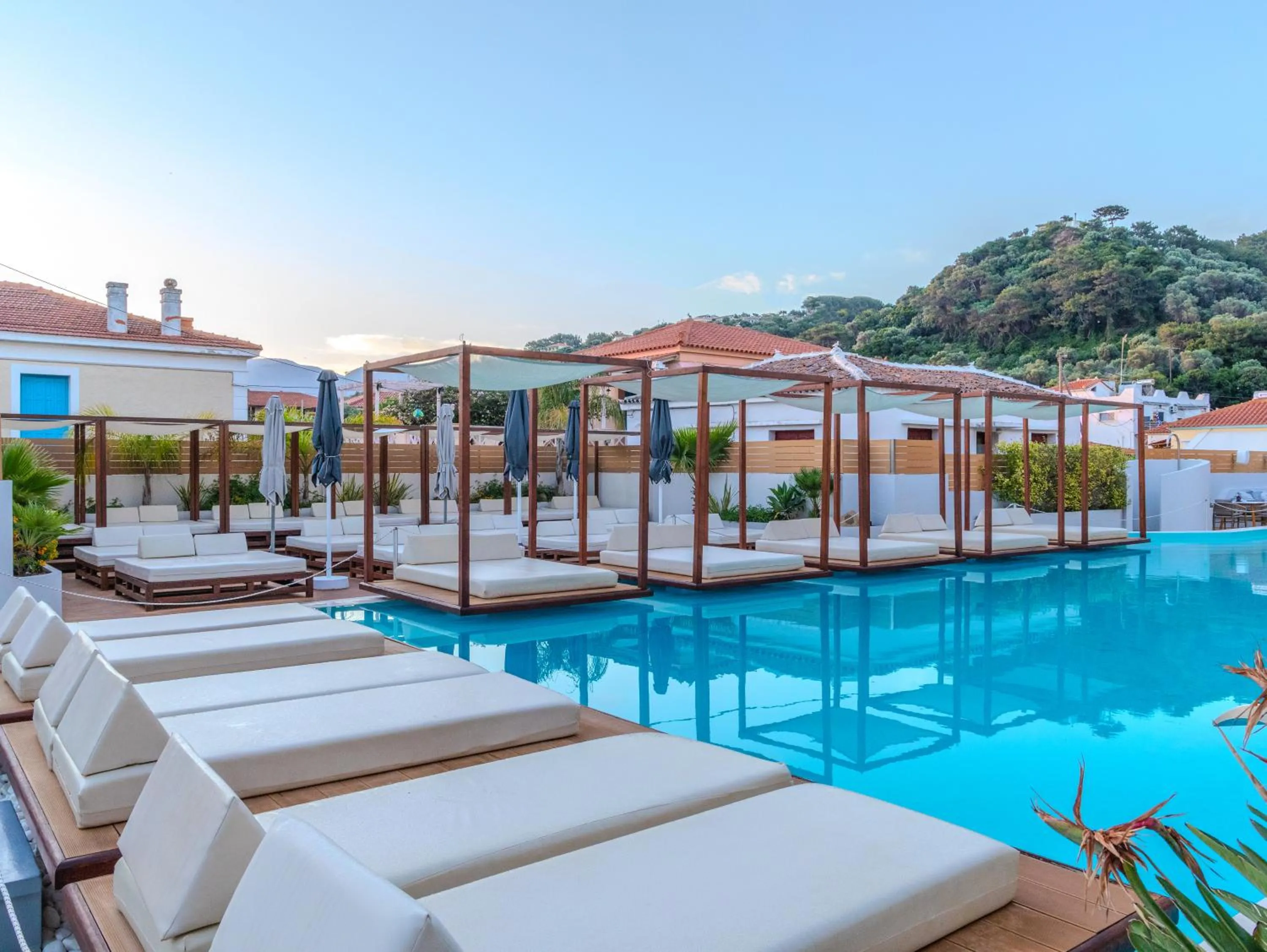 Swimming pool in Samian Mare Hotel, Suites & Spa