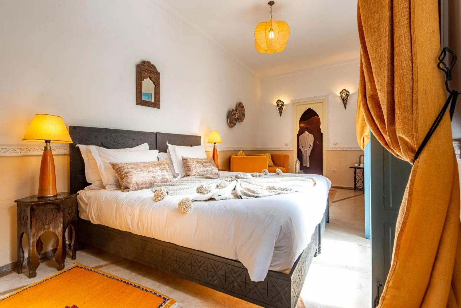 Bed in Riad L'orange Bleue