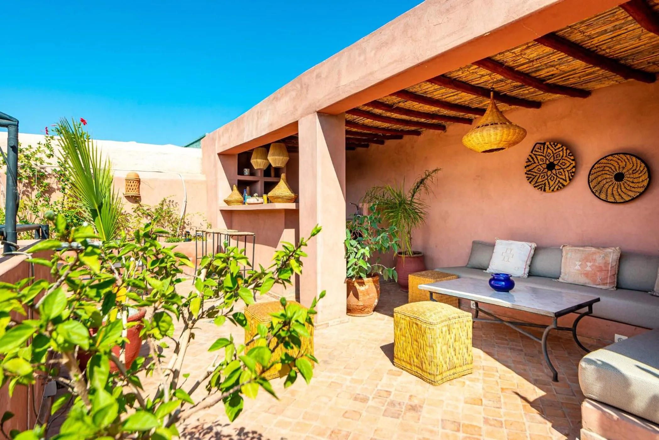 Garden in Riad L'orange Bleue