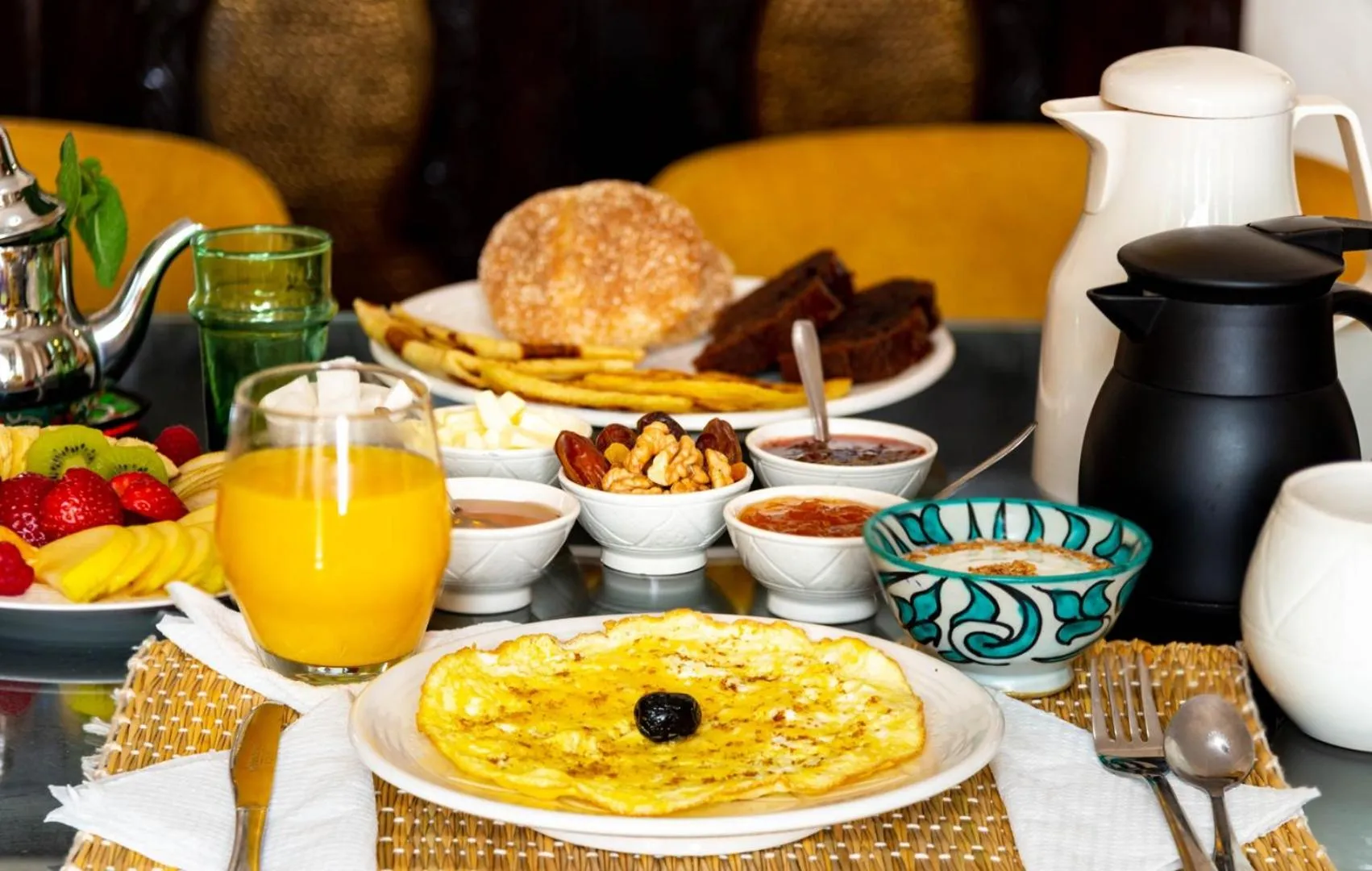 Food and drinks in Riad L'orange Bleue