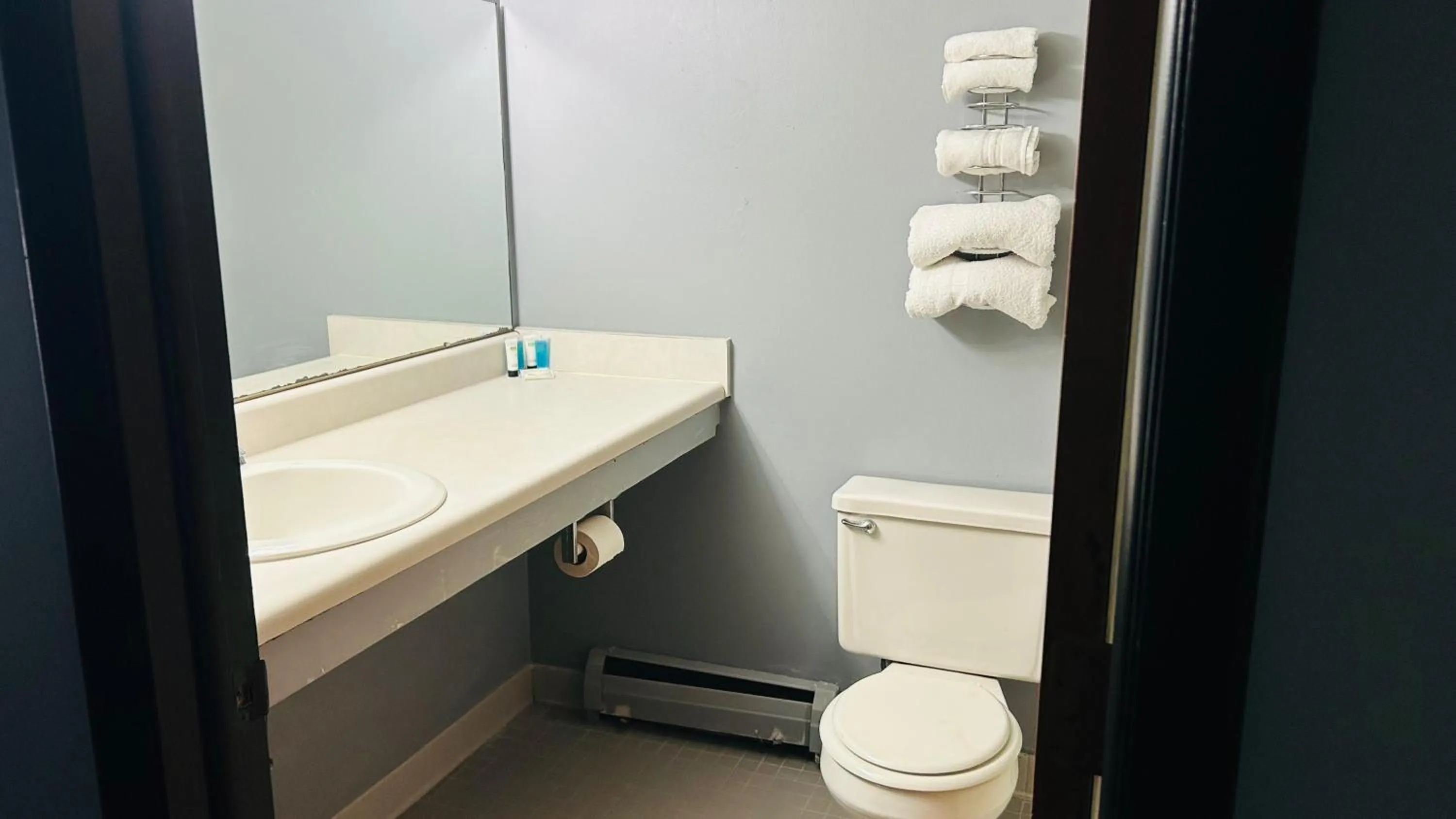 Bathroom in Capital O Swan Inn Comstock Park