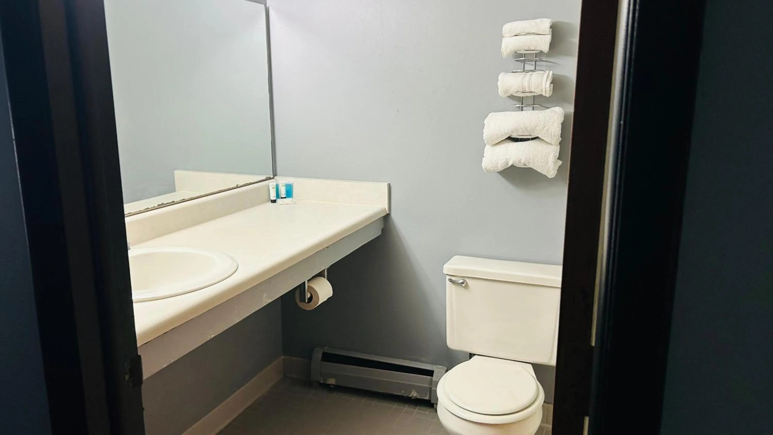 Bathroom in Capital O Swan Inn Comstock Park