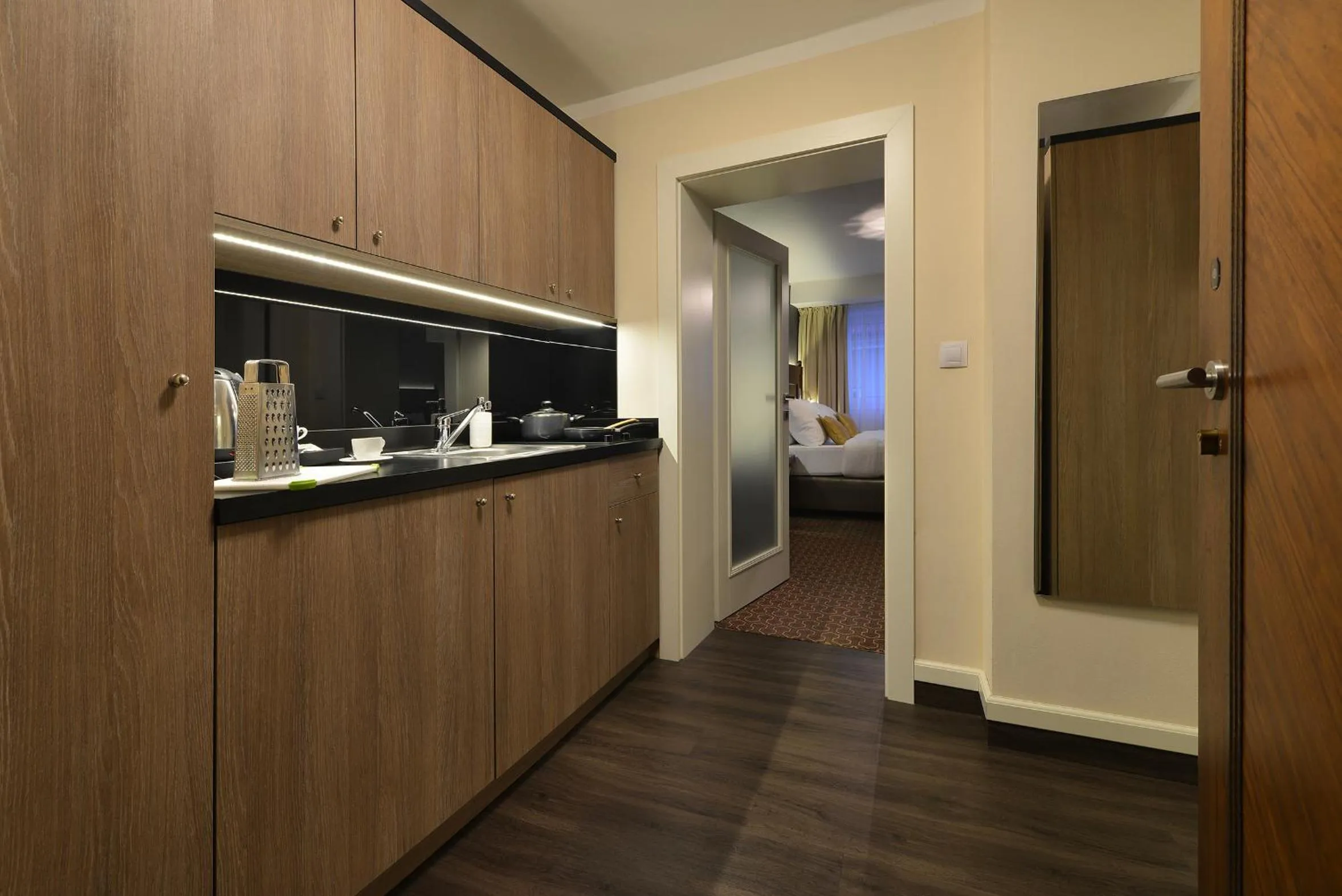 Kitchen or kitchenette in Vysocina Design Apartments