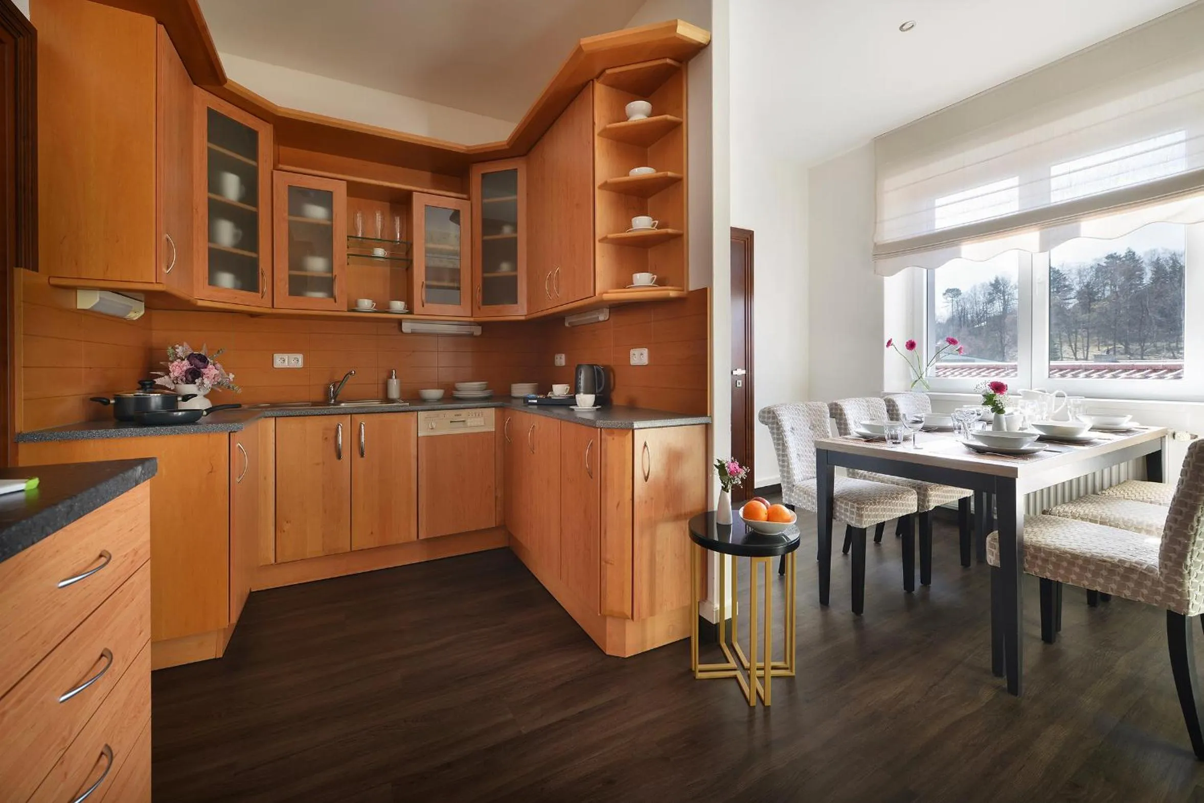 Kitchen or kitchenette in Vysocina Design Apartments