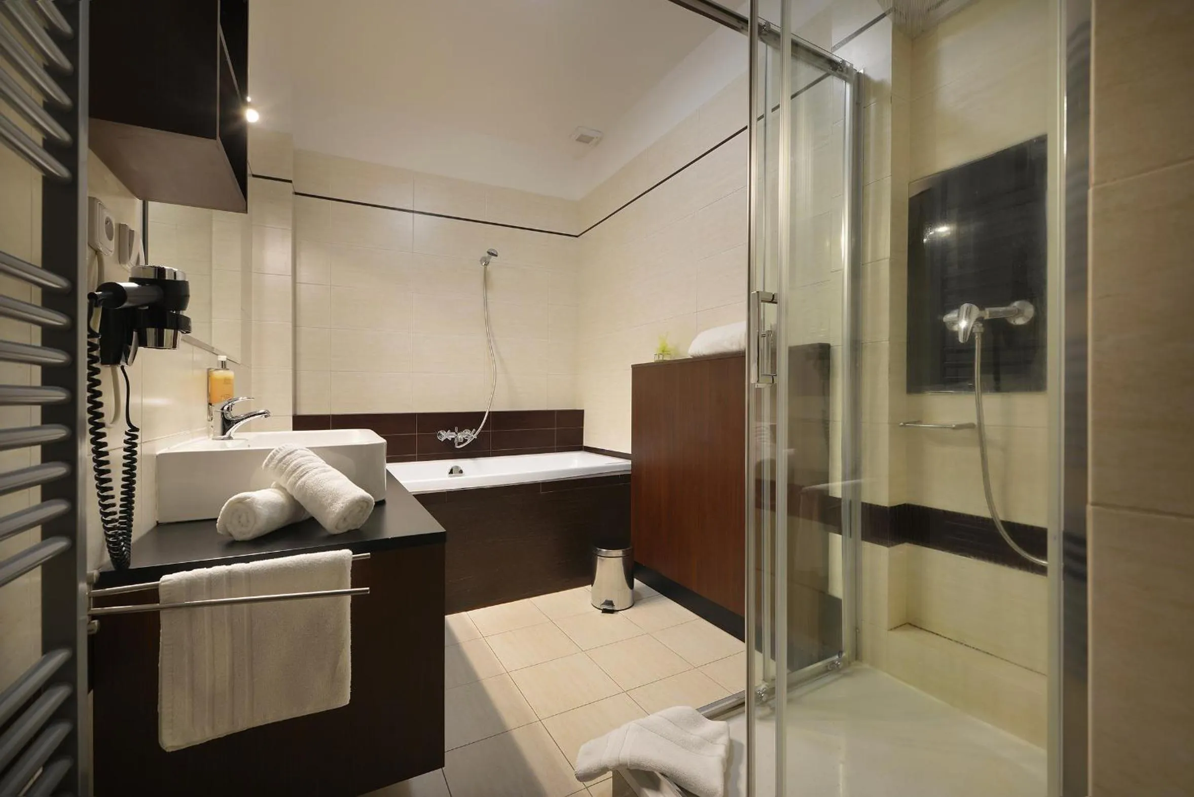 Bathroom, Bed in Vysocina Design Apartments
