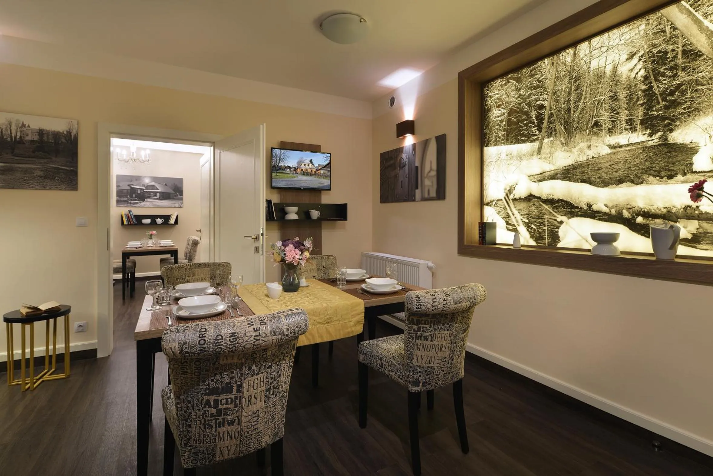 Kitchen or kitchenette in Vysocina Design Apartments