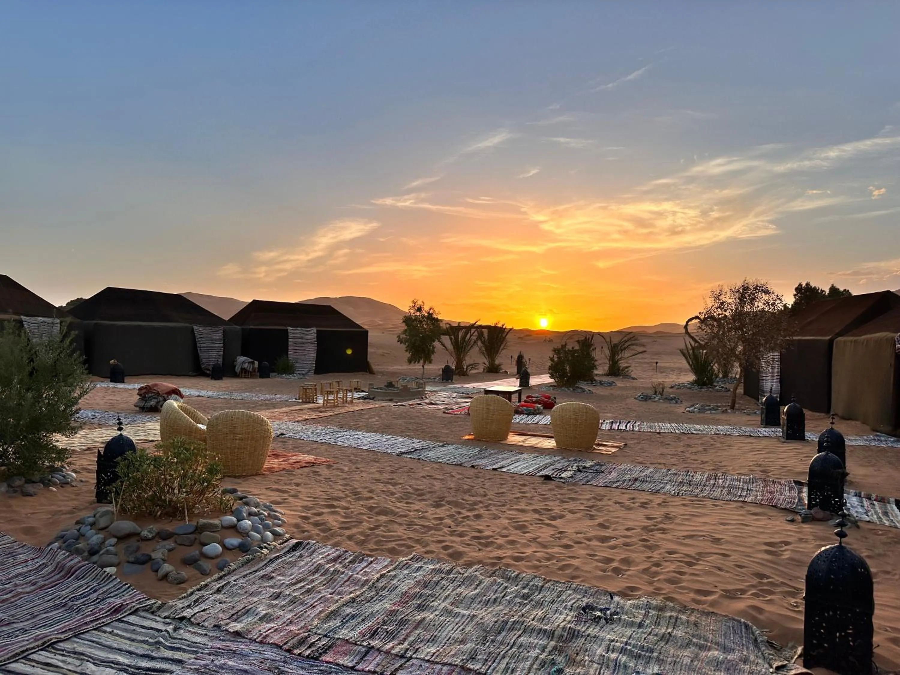 Sunset in Sahara wellness camp
