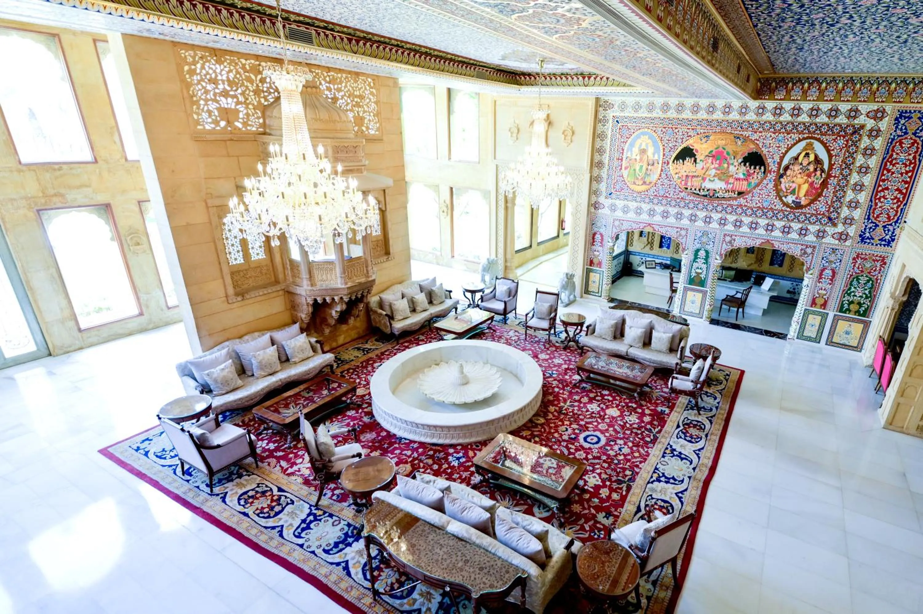 Lobby or reception in Fort Rajwada,Jaisalmer