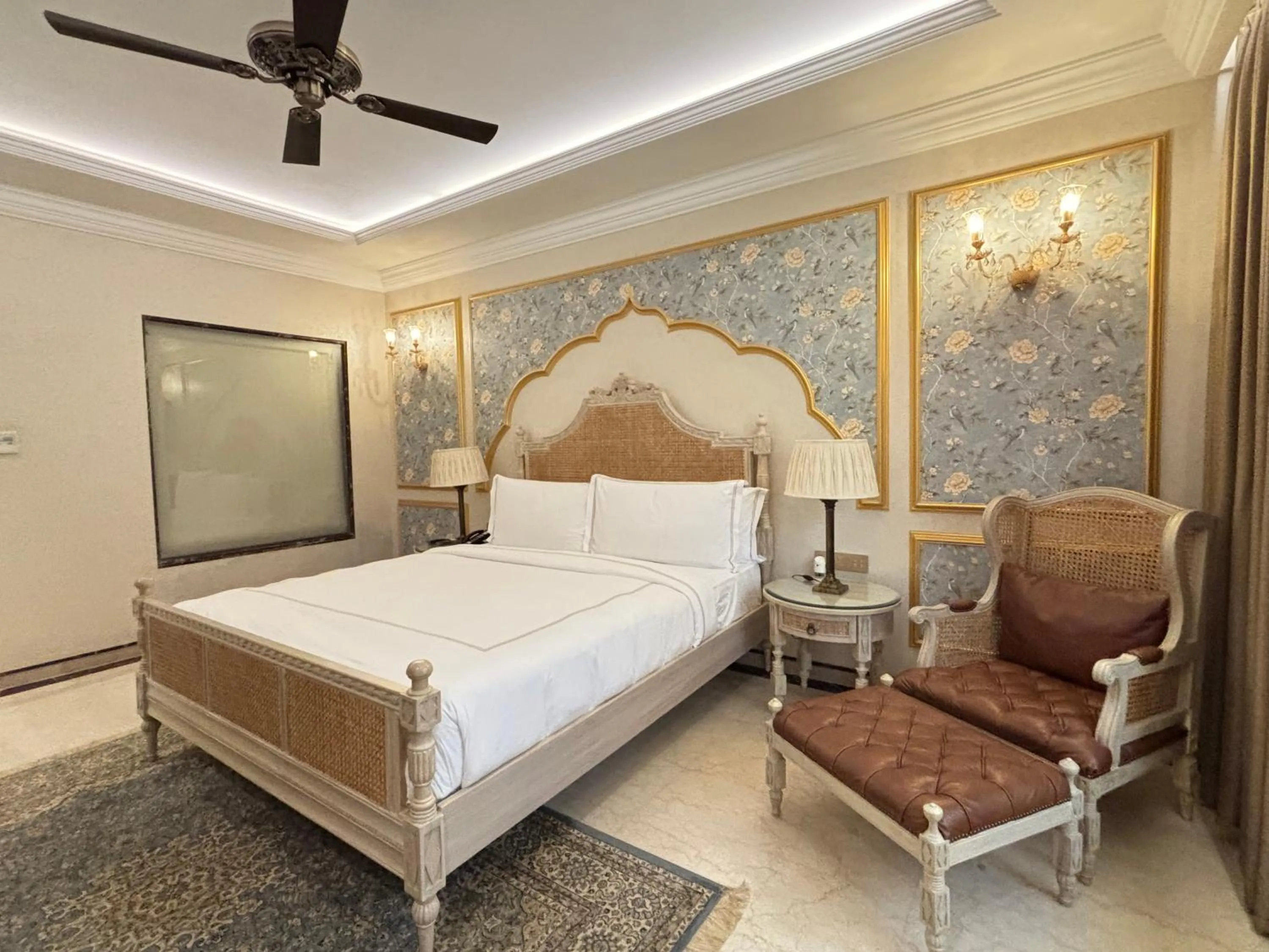 Bed in Fort Rajwada,Jaisalmer