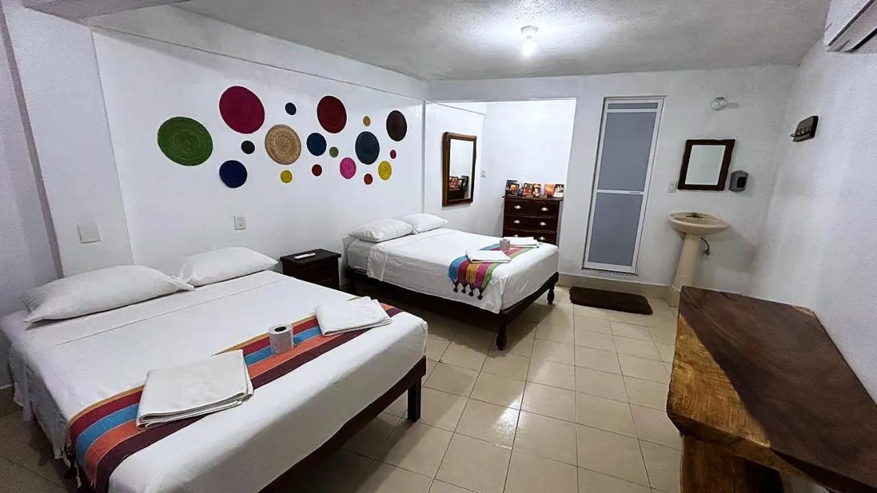 Bed in Hotel Casa del Mar Mazunte