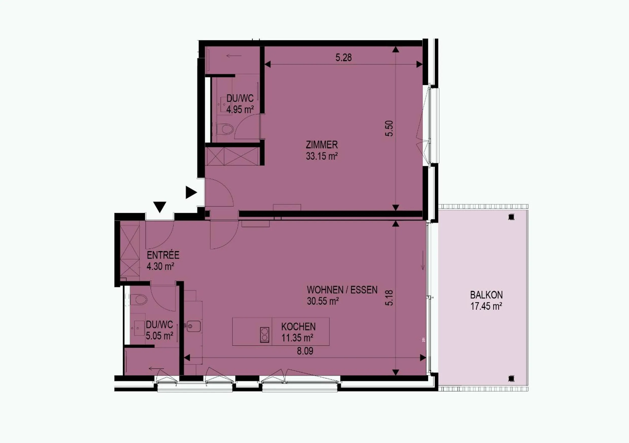 Floor plan in City Apartments