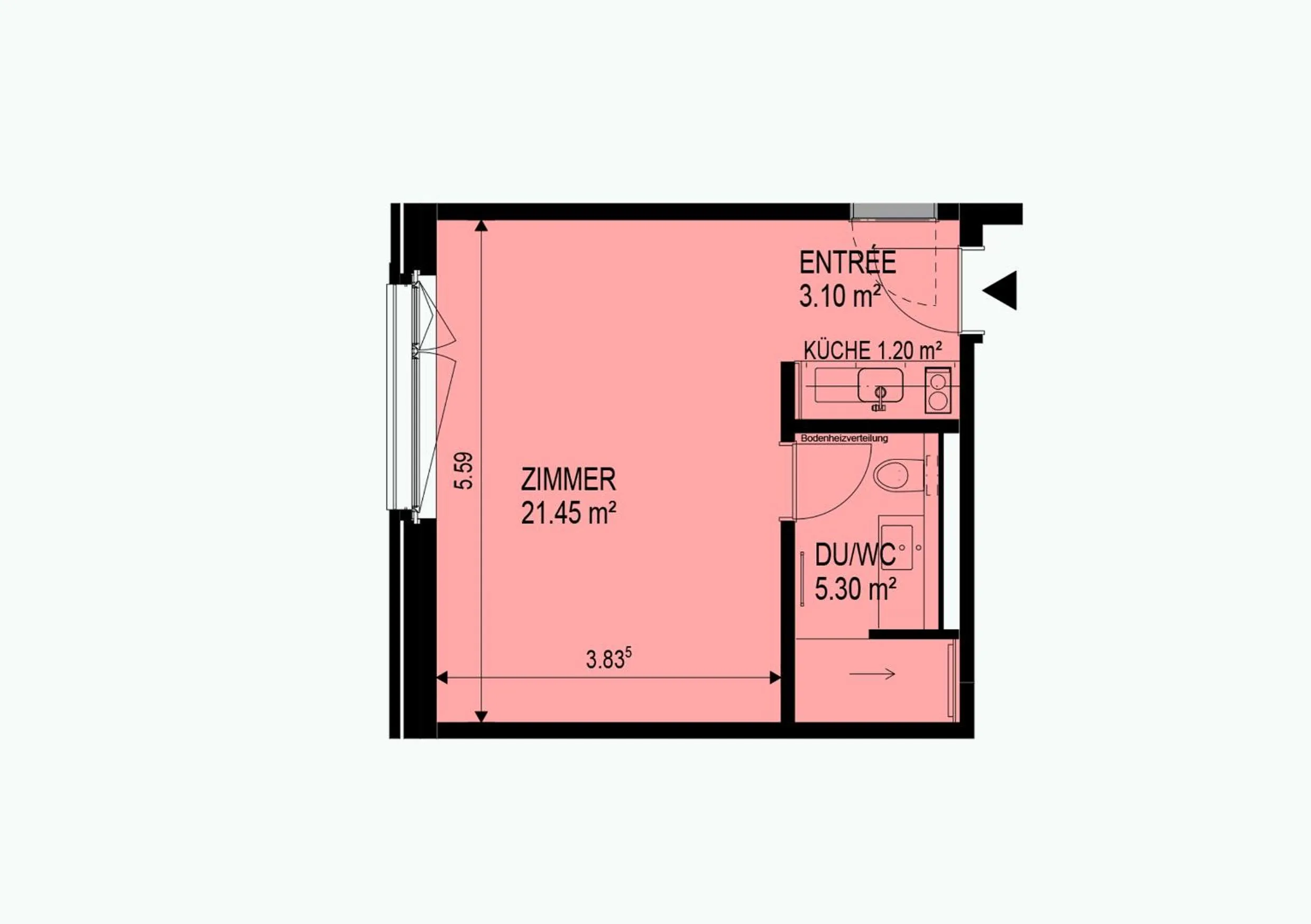 Floor plan in City Apartments