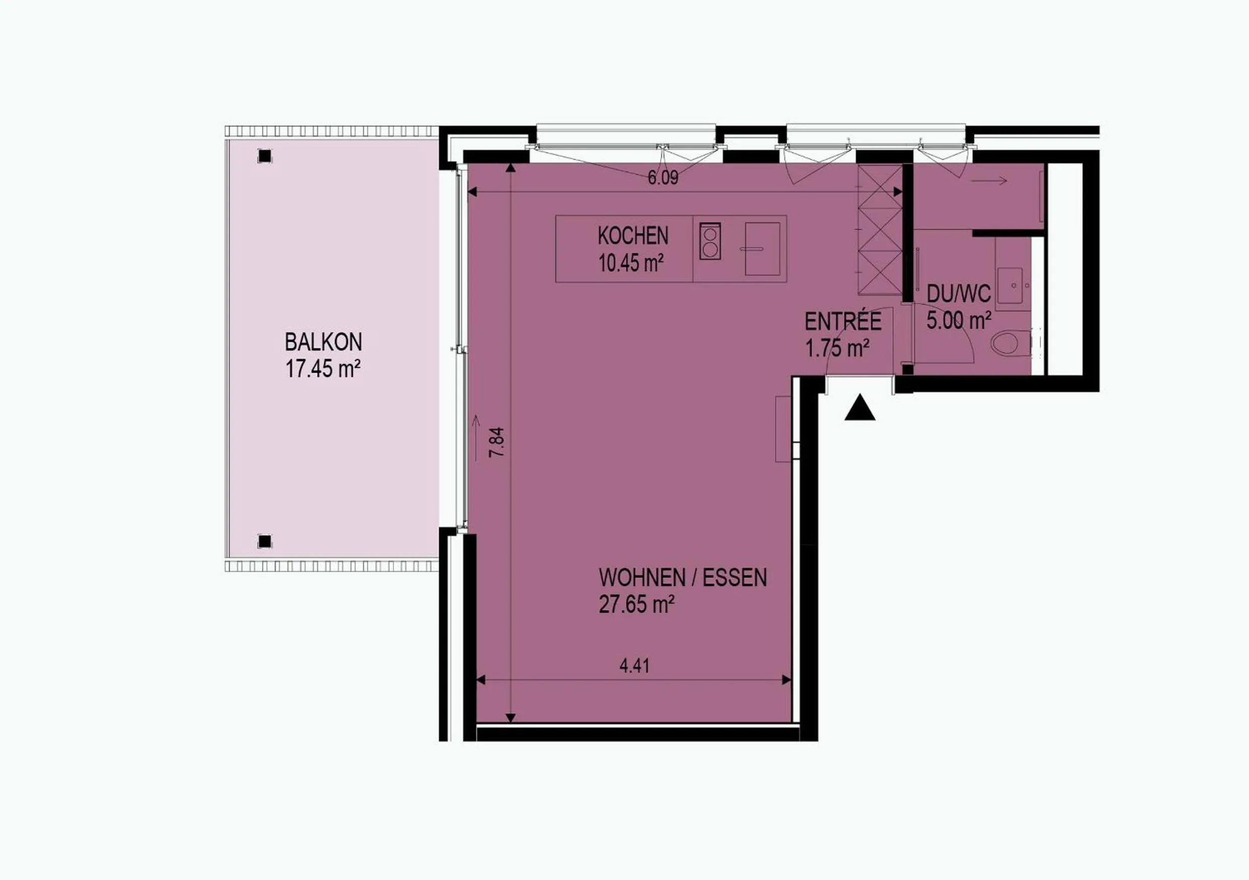 Floor plan in City Apartments