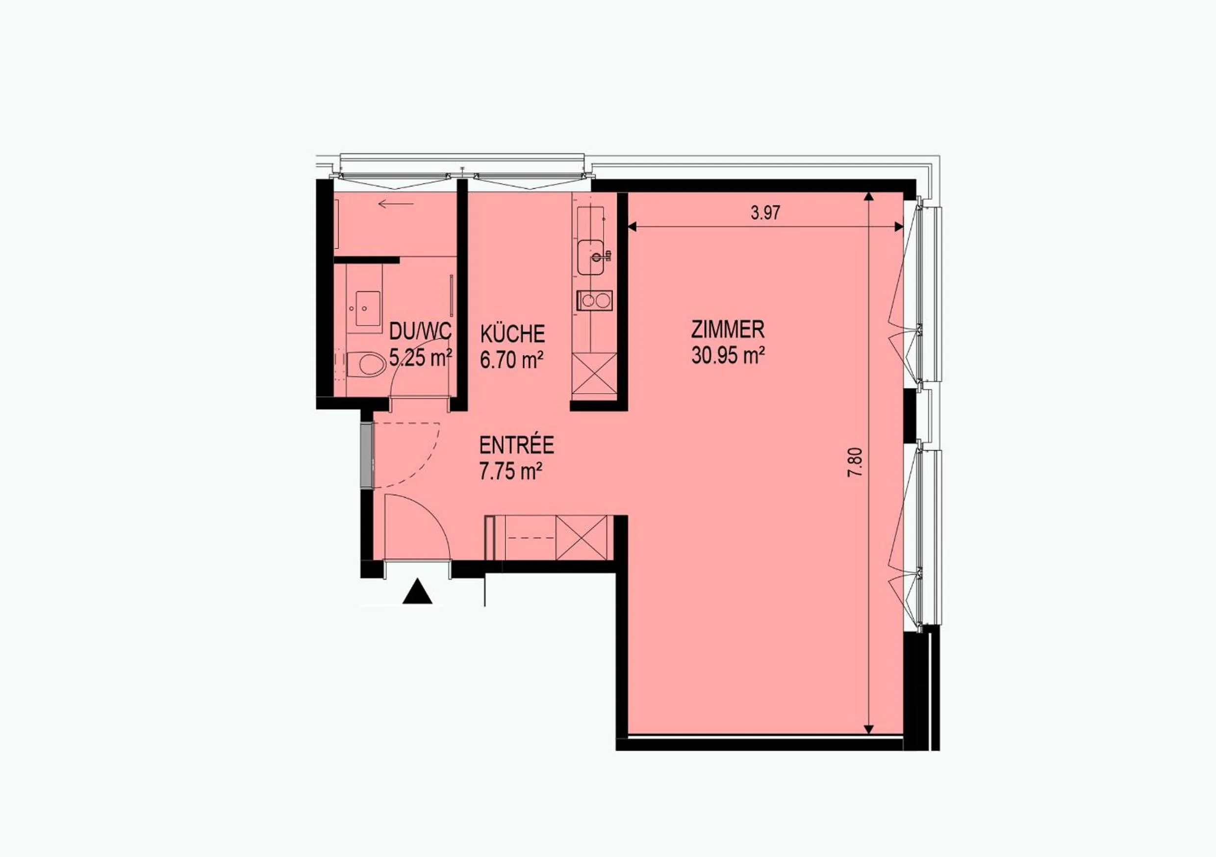 Floor plan in City Apartments