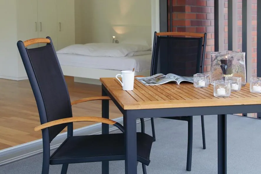Seating area, Bed in City Apartments