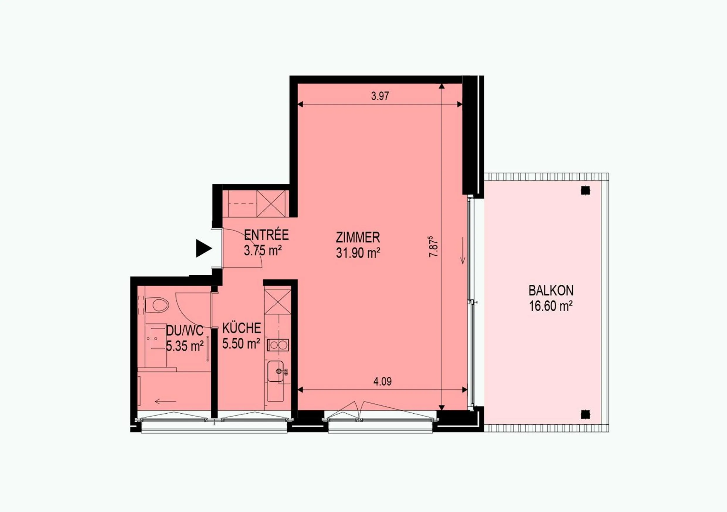 Floor plan in City Apartments