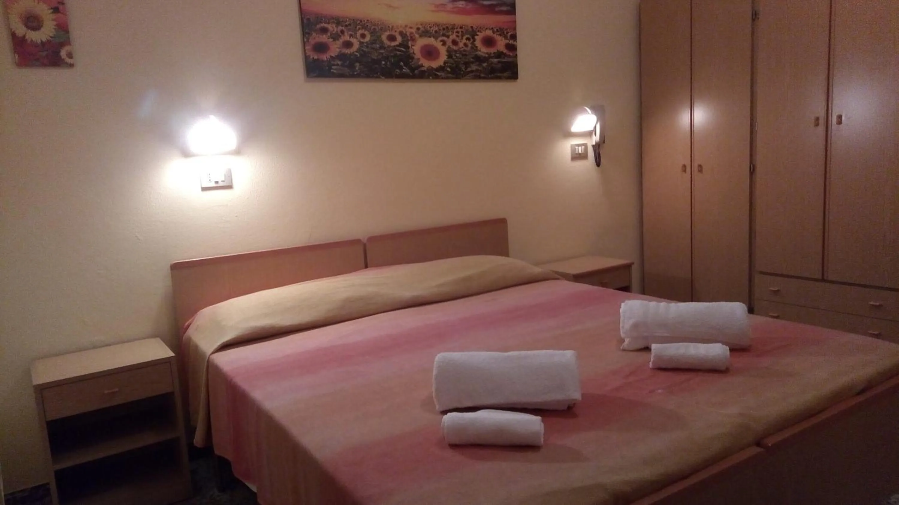 Bed in Hotel Carmen Viserba