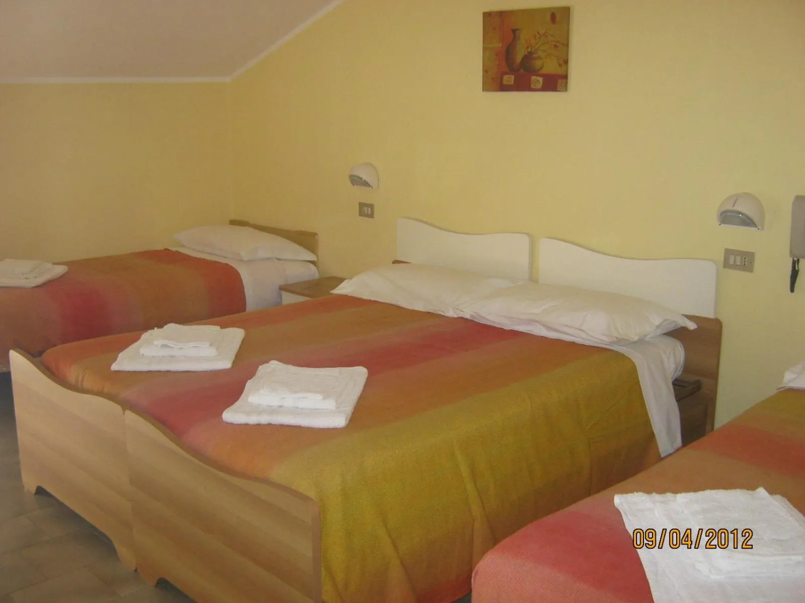 Bed in Hotel Carmen Viserba