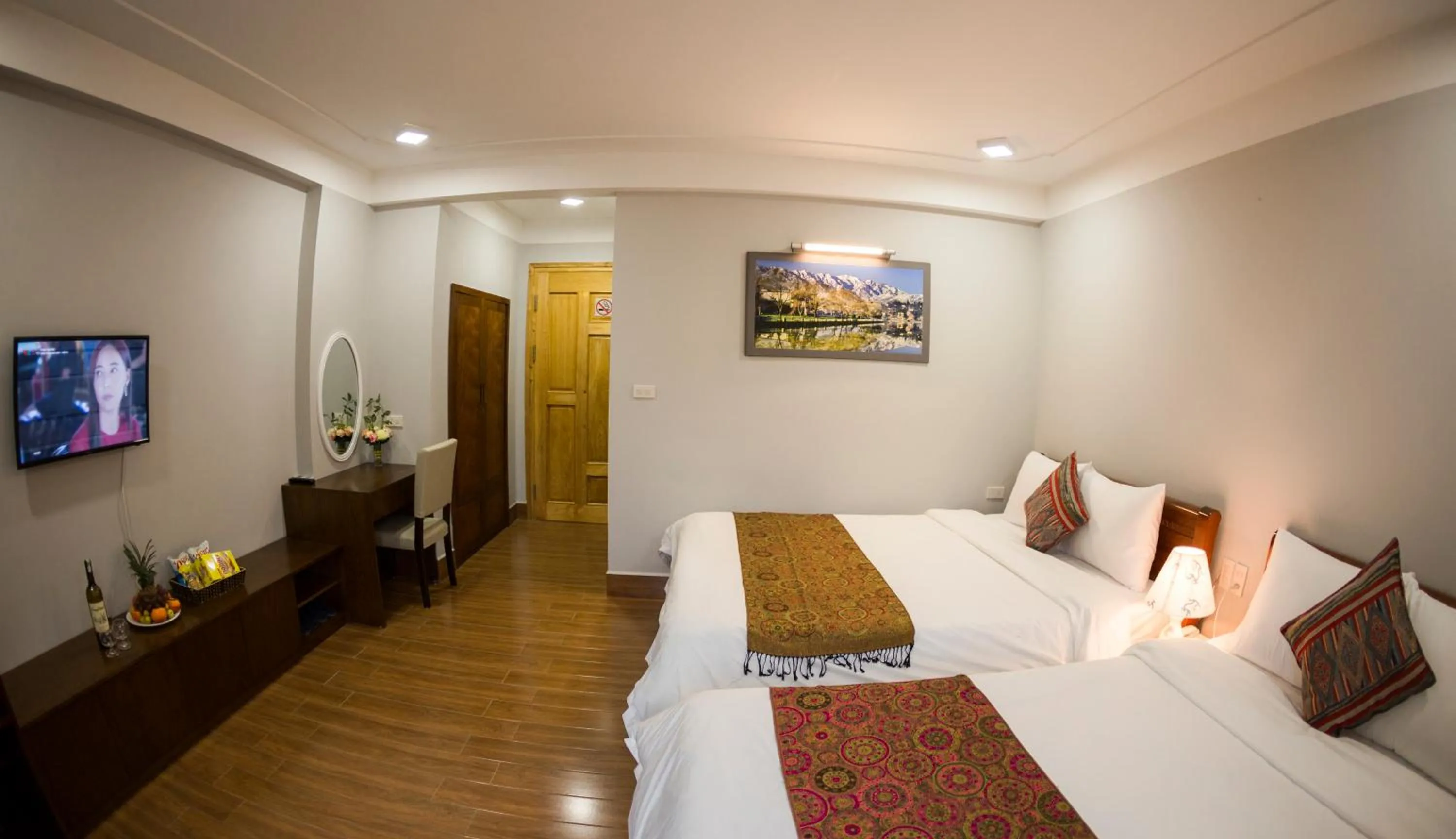 Bed in Sapa Land Hotel