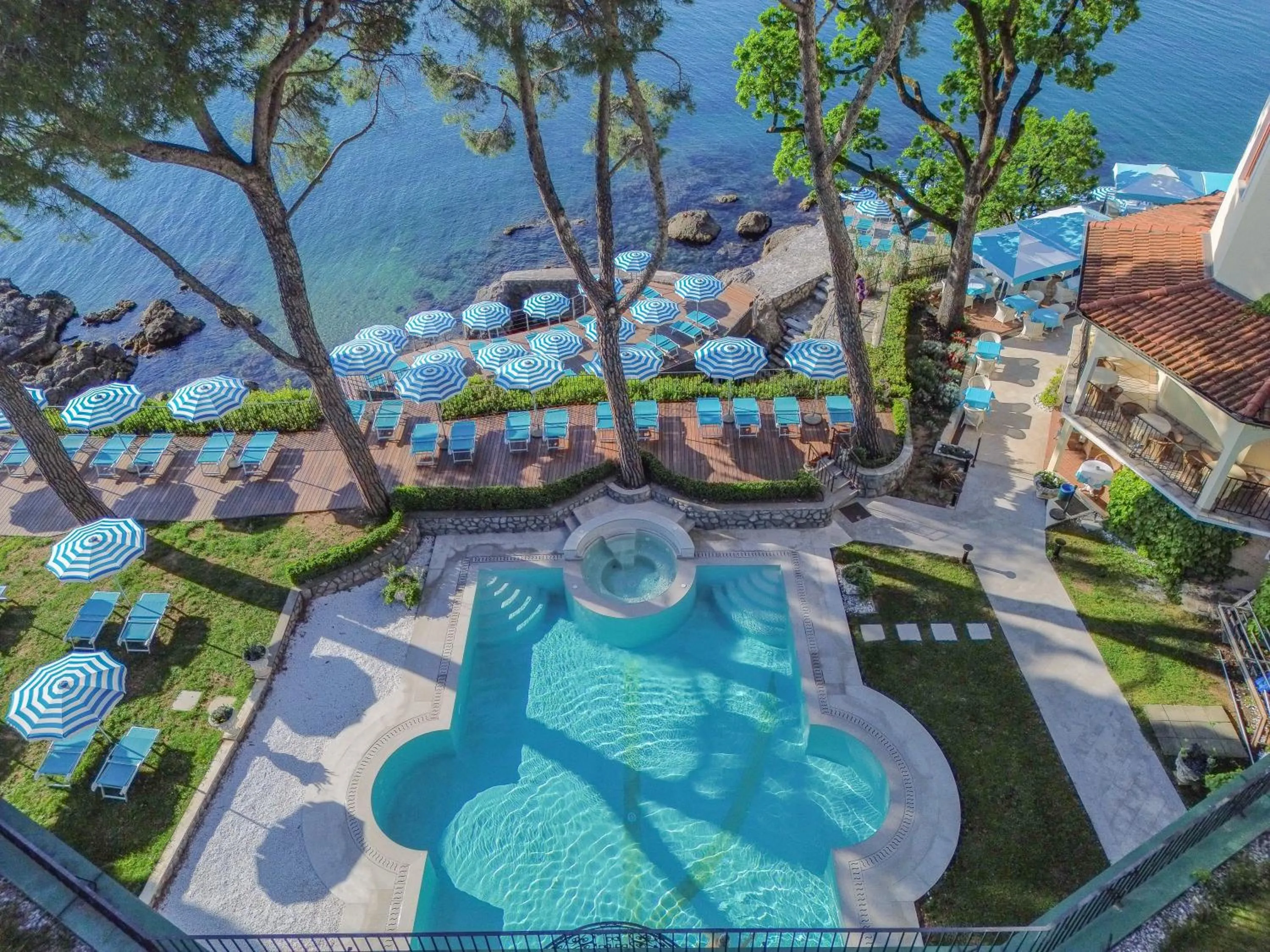 Pool view in Hotel Miramar