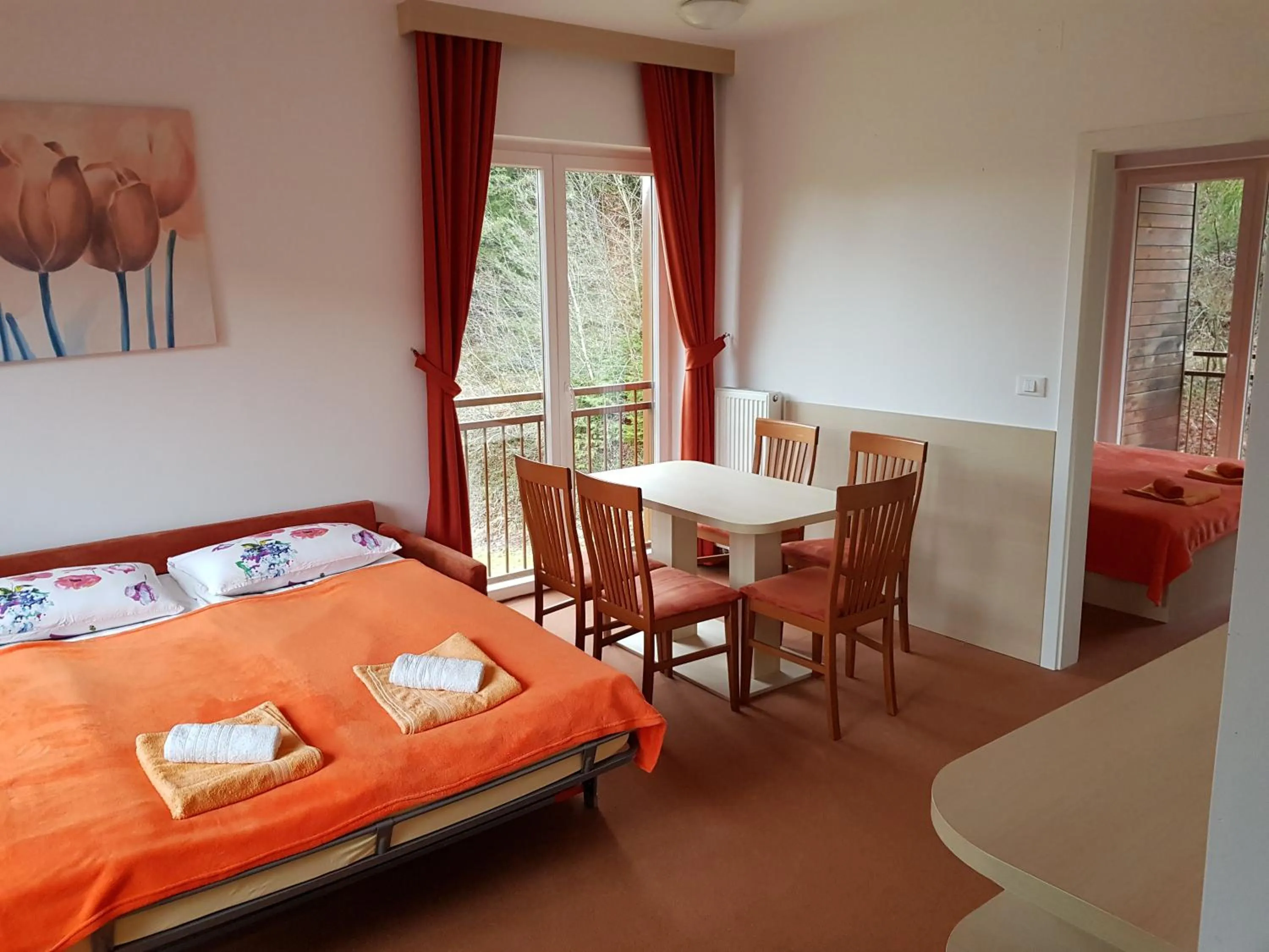 Bed in Hotel Rakitna